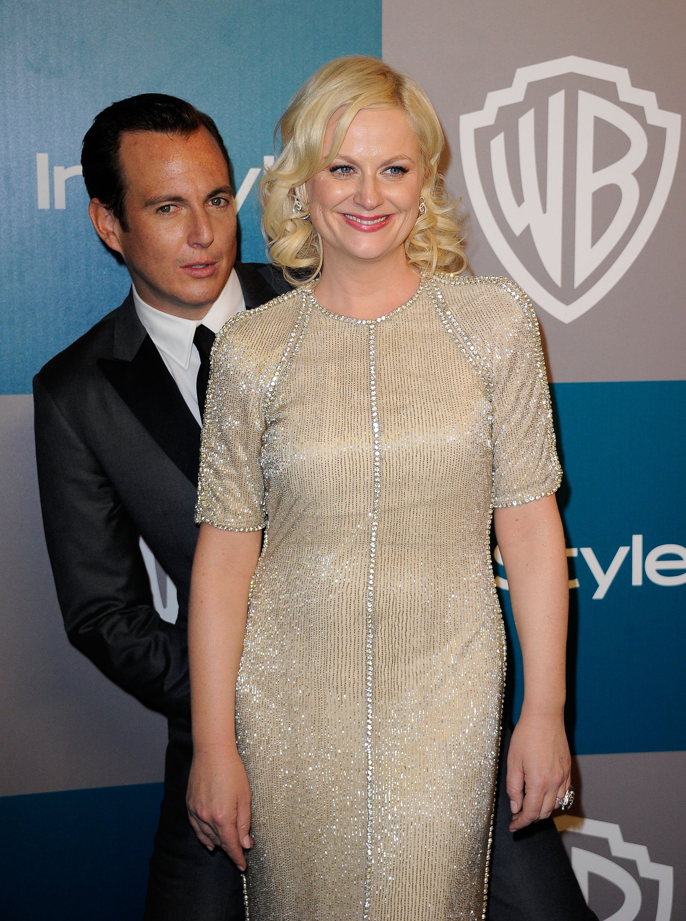 Amy Poehler and Will Arnett arrive at 13th Annual Warner Bros. and InStyle Golden Globe Awards After Party at The Beverly Hilton hotel on January 15, 2012, in Beverly Hills, California. | Source: Getty Images
