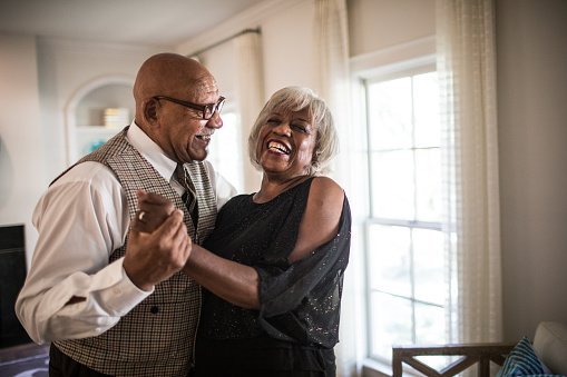 Two elderly people pictured having a dance | Photo: Getty Images