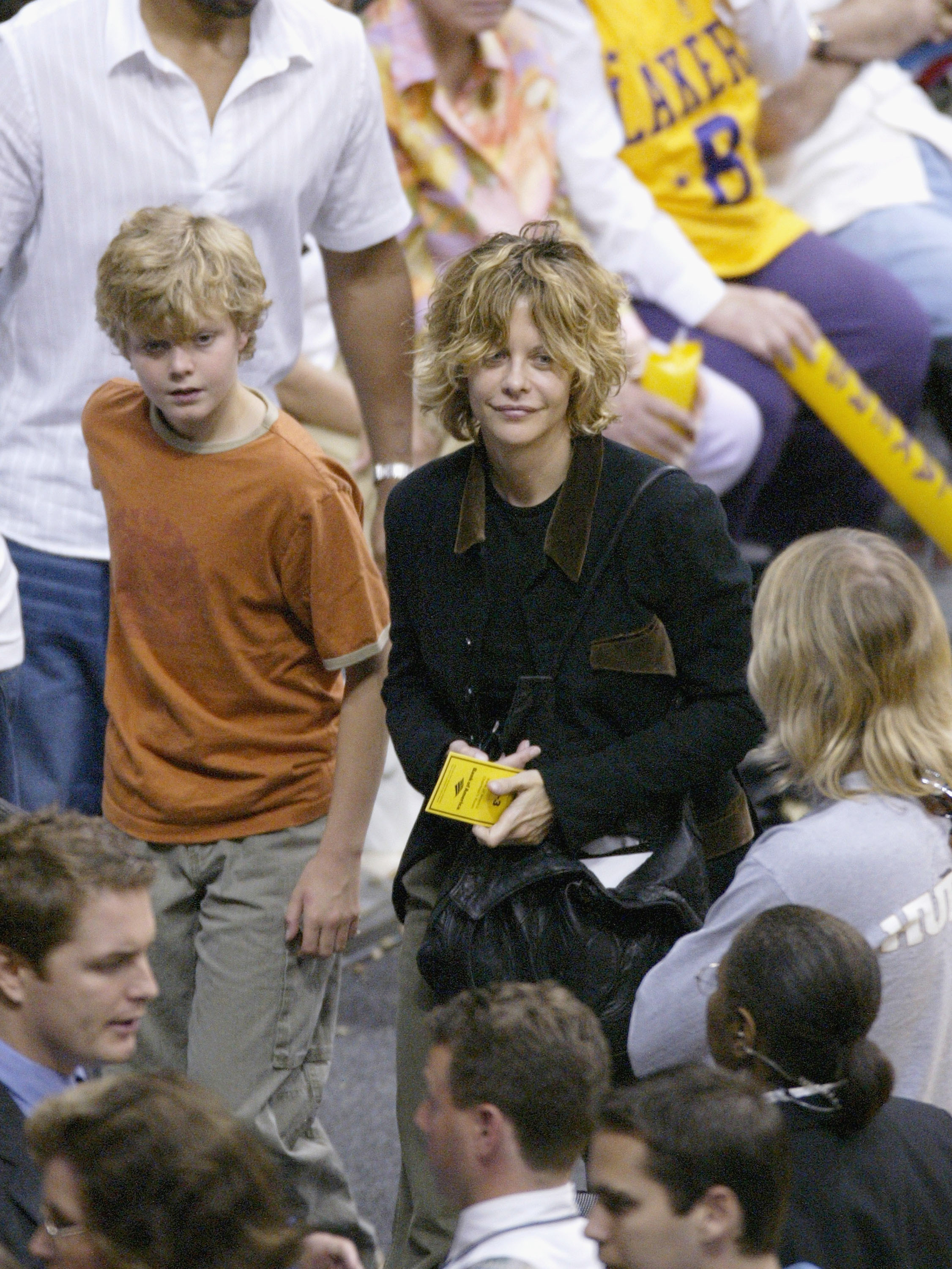 Meg Ryan and son Jack Quaid on May 31, 2004 in Los Angeles, California. | Source: Getty Images