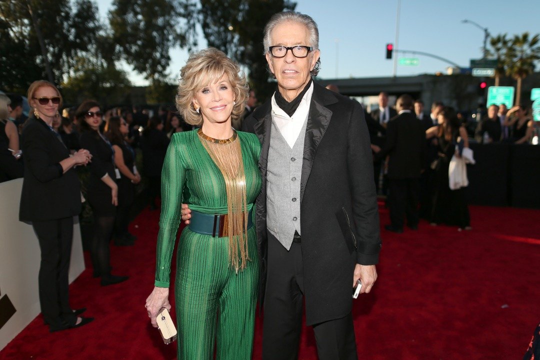  Actress Jane Fonda and producer Richard Perry at The 57th Annual GRAMMY Awards at the STAPLES Center on February 8, 2015 in Los Angeles, California. | Source: Getty Images