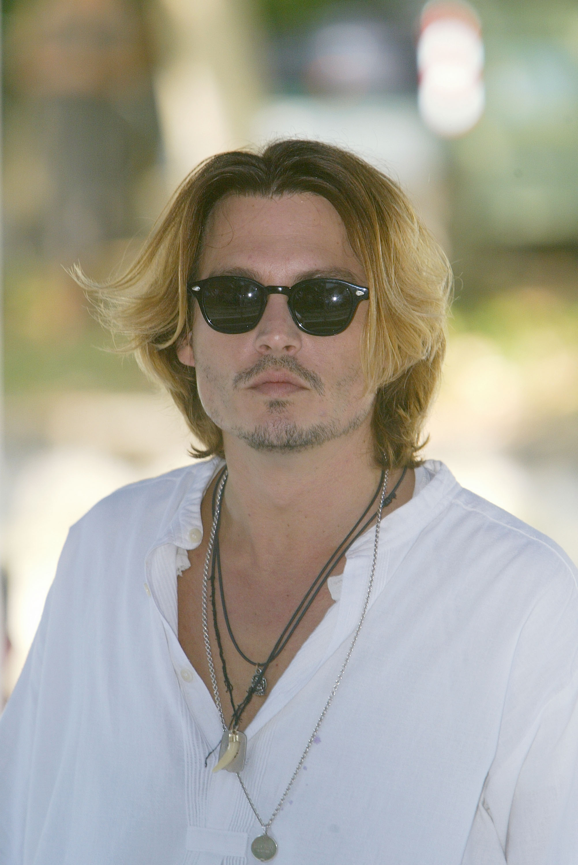 Johnny Depp arriving for the 60th Venice Film Festival in Venice, Italy on August 28, 2003 | Source: Getty Images