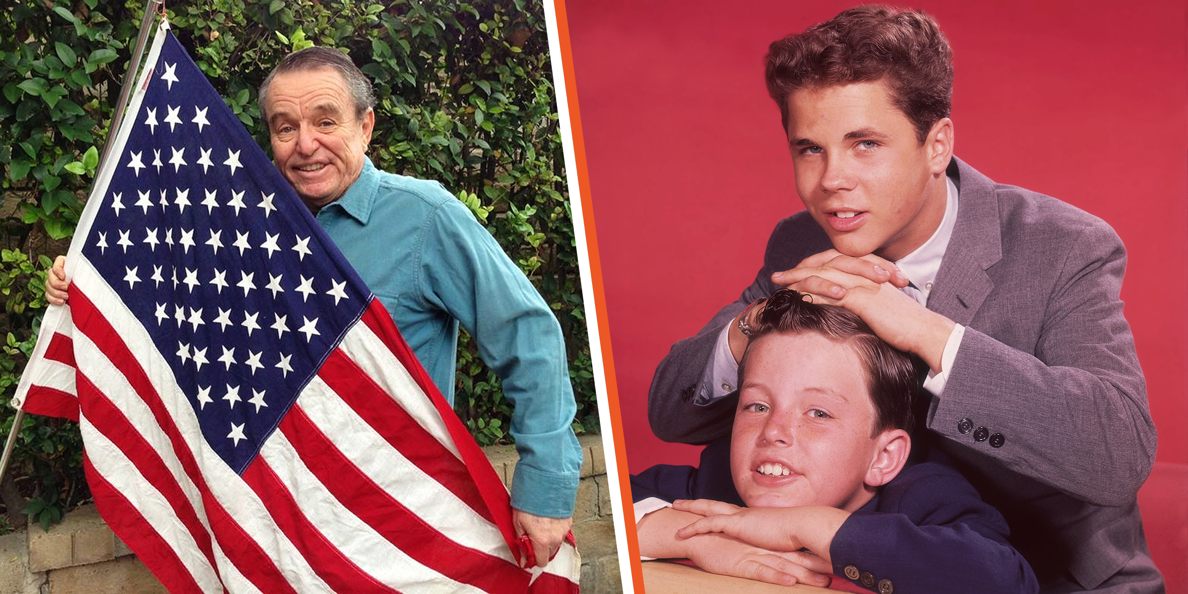 Jerry Mathers, 2018 | Tony Dow and Jerry Mathers, circa 1957 | Source: facebook.com/thejerrymathers | Getty Images