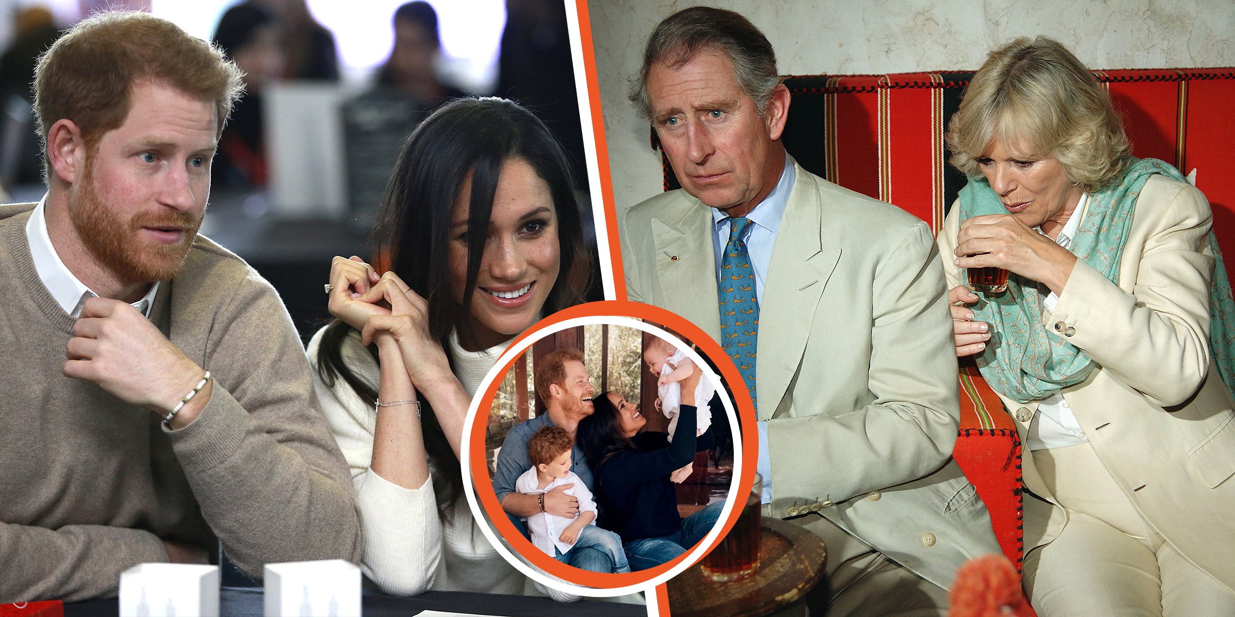 Meghan Markle and Prince Harry | Meghan Markle, Prince Harry, Archie, and Lilibet | Queen Consort Camilla and King Charles III | Source: Getty Images | Instagram.com/alexilubomirski