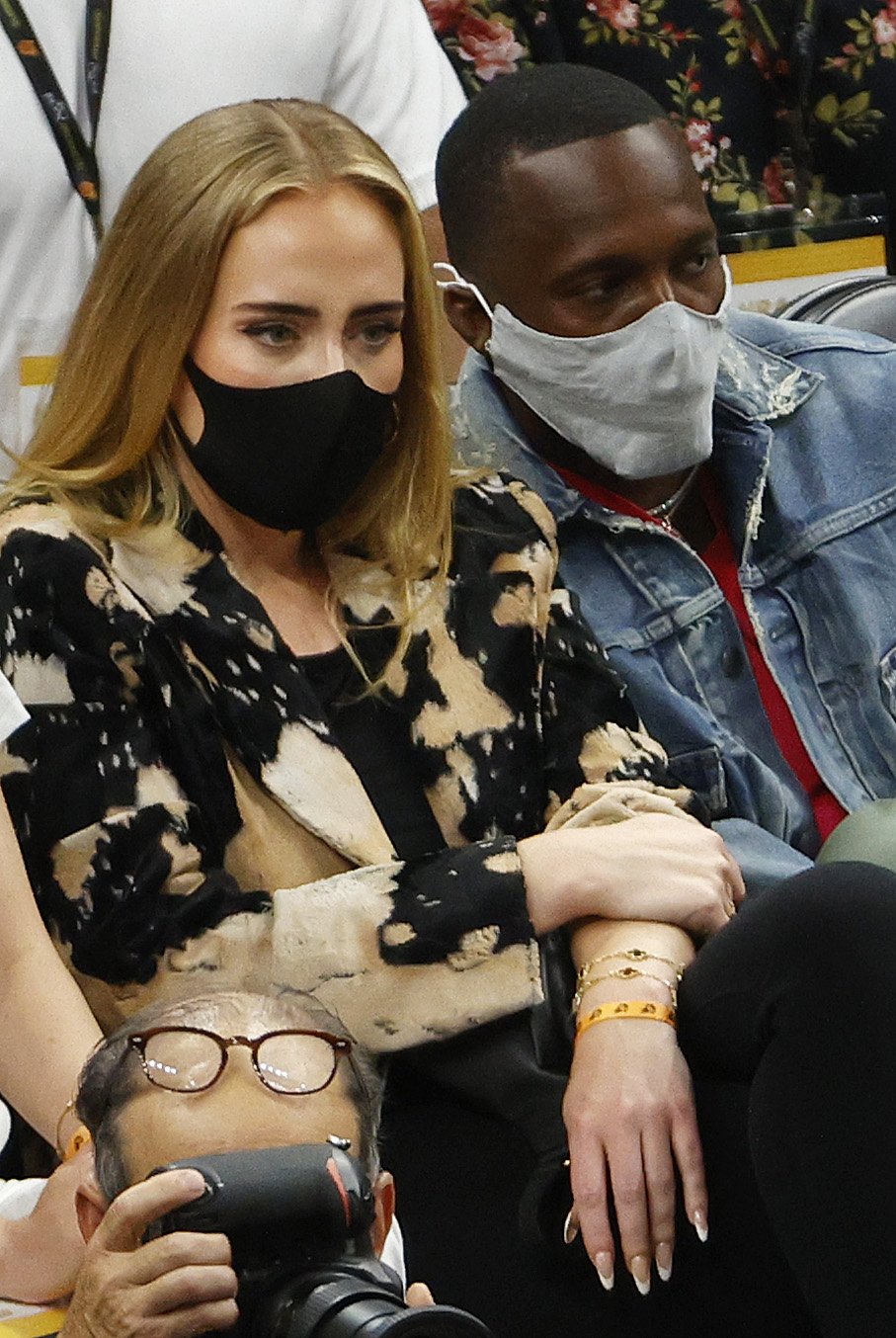 Adele and Rich Paul at the NBA Finals between the Milwaukee Bucks and the Phoenix Suns on July 17, 2021 | Source: Getty Images