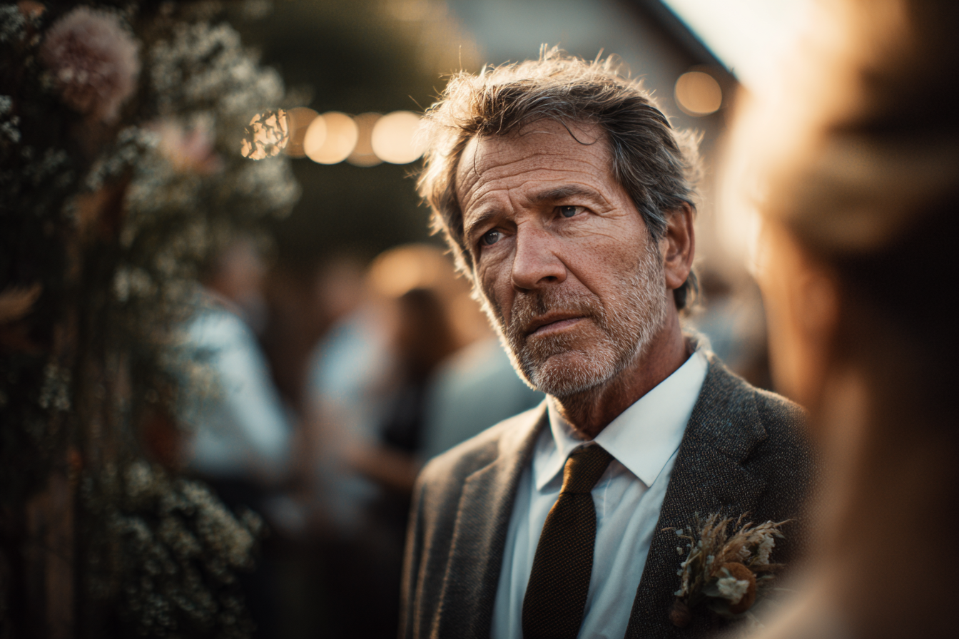 An older man talking to a woman | Source: Midjourney