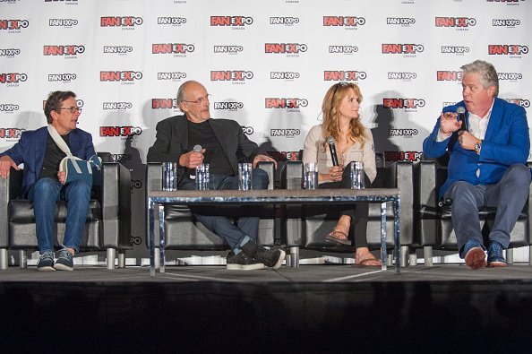 Michael J. Fox, Christopher Lloyd, Lea Thompson and Tom Wilson at Metro Toronto Convention Centre on August 31, 2018 in Toronto, Canada. | Photo: Getty Images