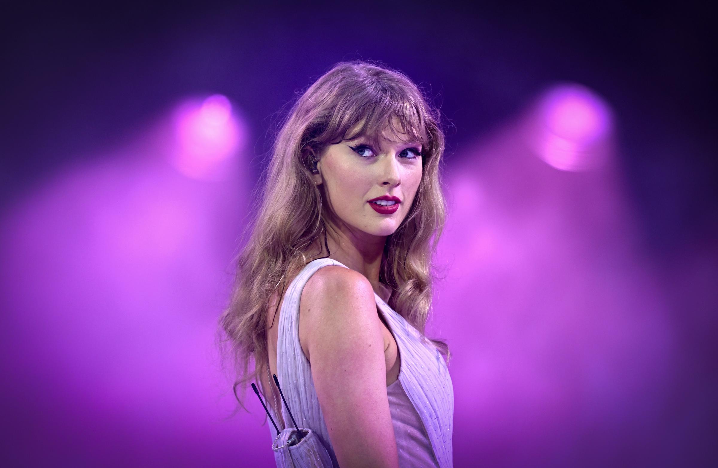 Taylor Swift during her "Taylor Swift | The Eras Tour" on August 15, 2024, in London, England. | Source: Getty Images