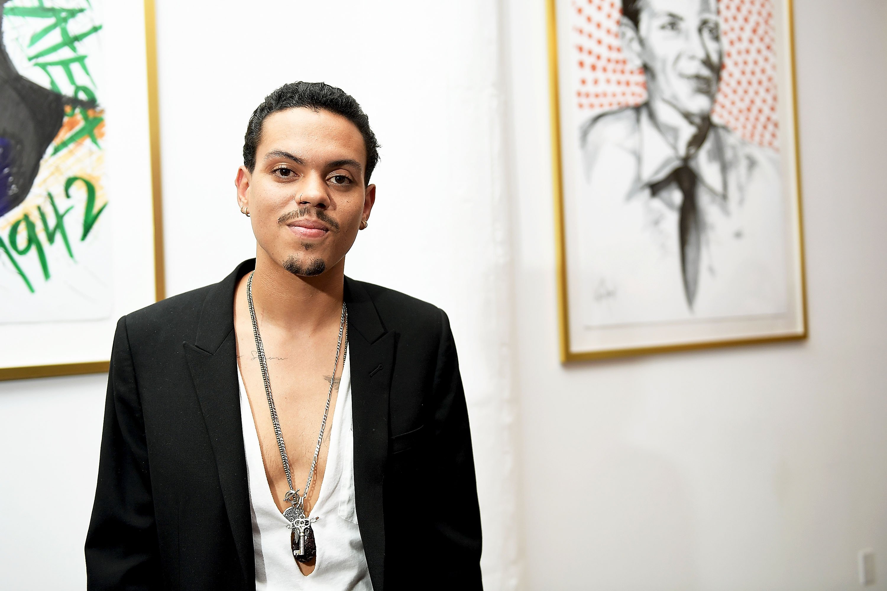 Evan Ross at "Art with a Cause" in 2017 in Los Angeles, California. Source: Getty Images