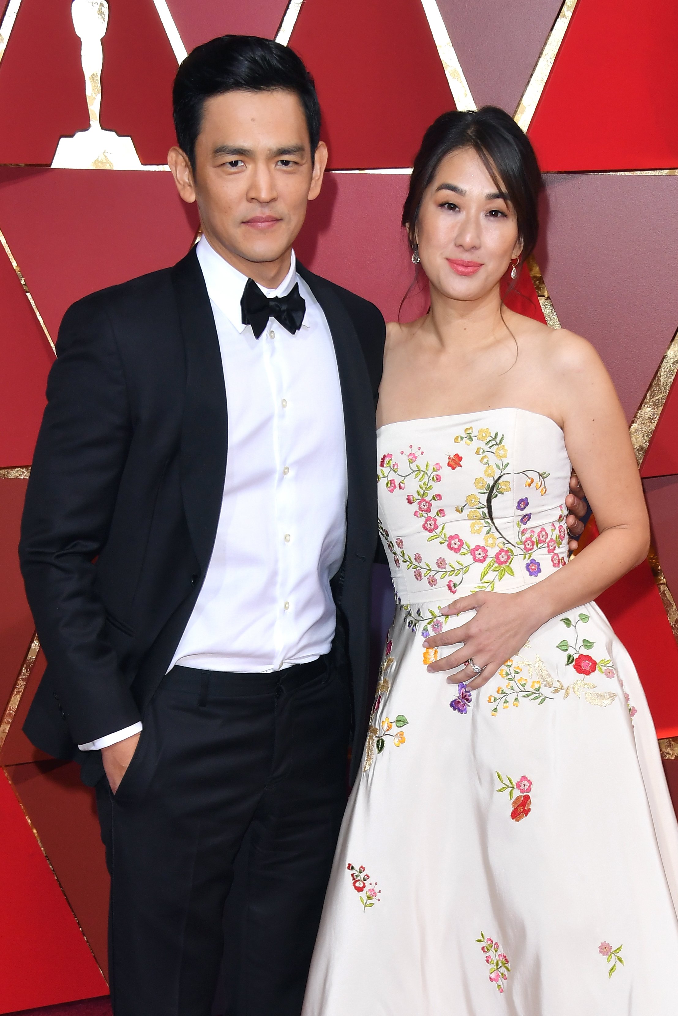 John Cho and Kerri Higuchi at the 89th Annual Academy Awards in 2017, in Hollywood, California. | Source: Getty Images