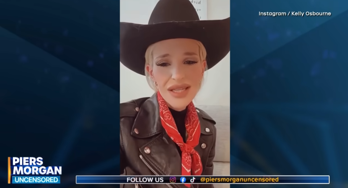 A clip of Kelly Osbourne's Instagram Stories post playing on "Piers Morgan Uncensored" on 10 December 2025. | Source: YouTube/Piers Morgan Uncensored