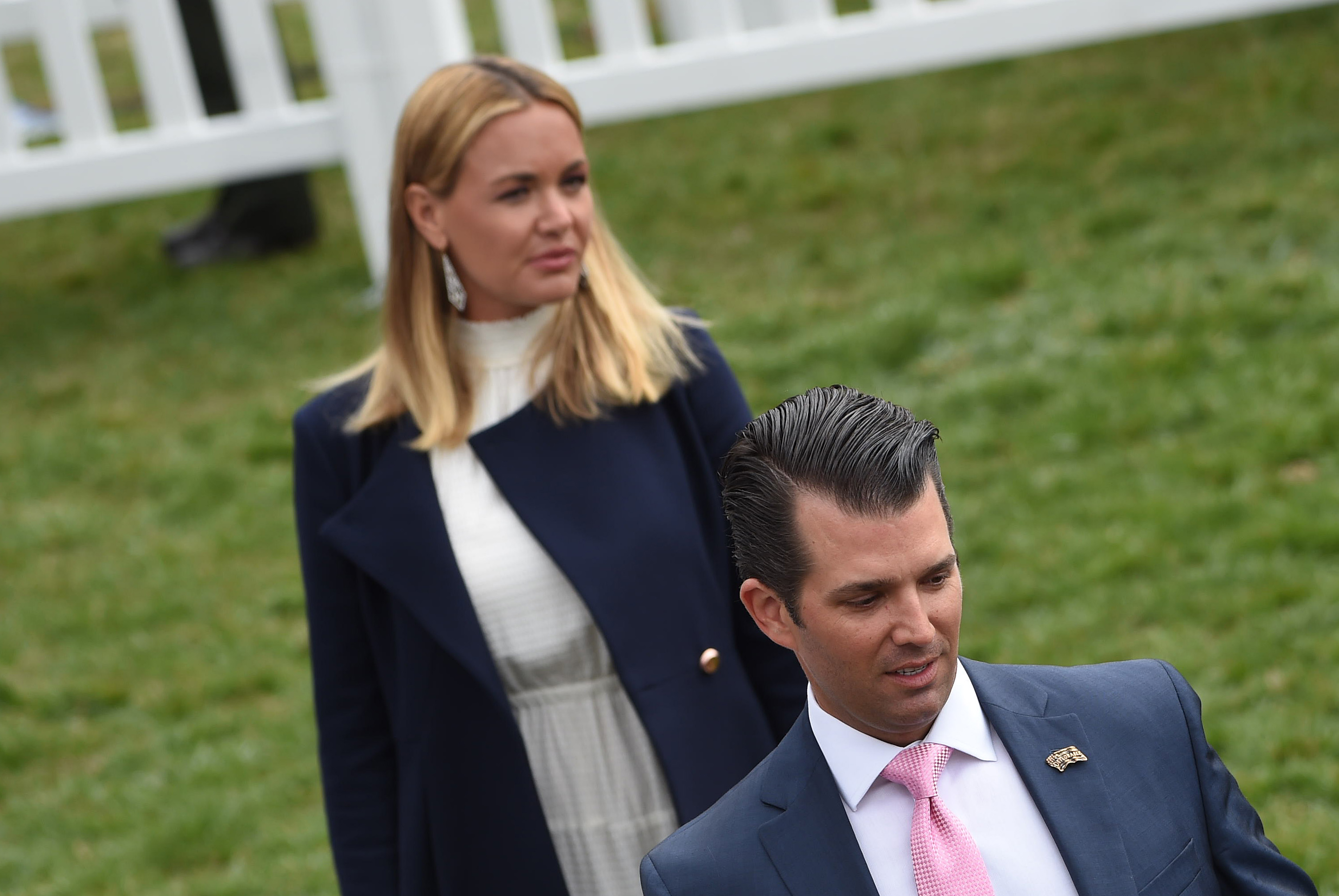 Vanessa and Donald Trump Jr. during Easter celebrations at the White House in Washington, D.C. on April 2, 2018. | Source: Getty Images