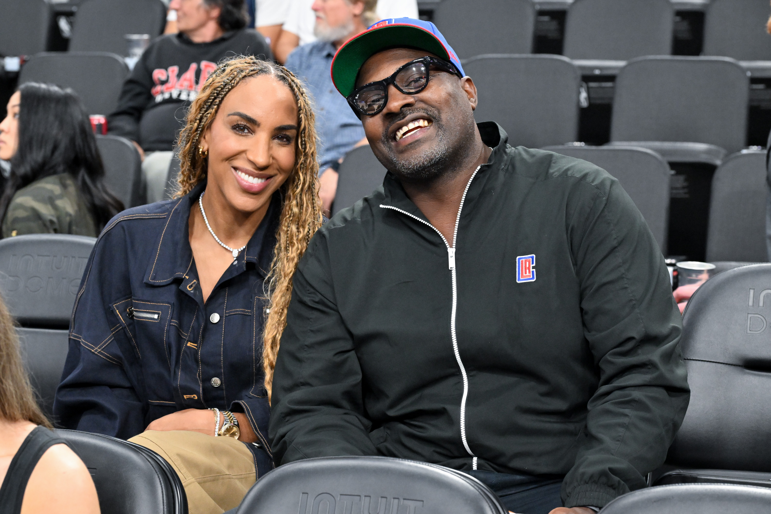 Annemarie and Marcellus Wiley attend a basketball game between the Los Angeles Clippers and the Atlanta Hawks at Intuit Dome on November 10, 2025 in Inglewood, California. | Source: Getty Images