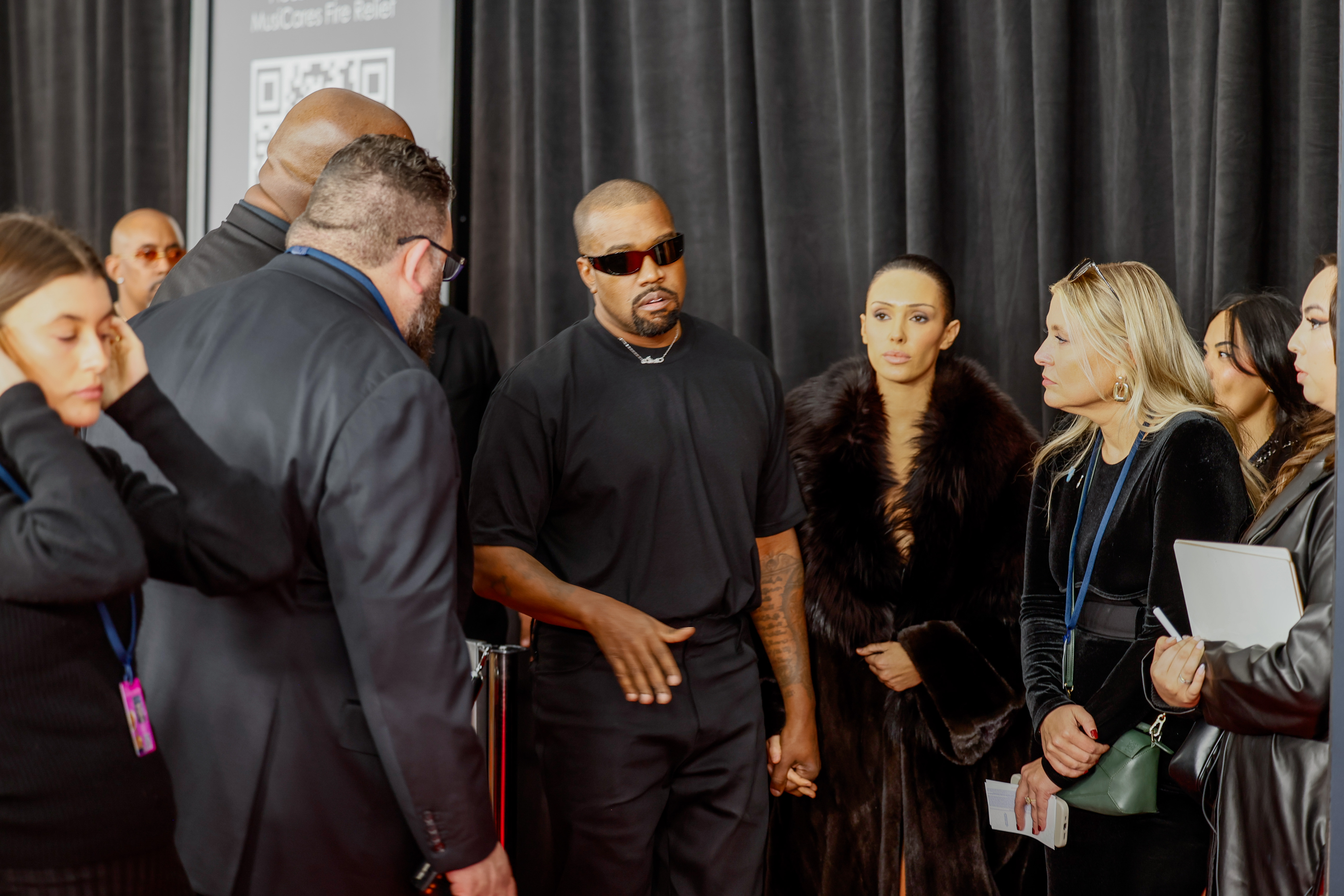 Kanye West and his wife Bianca Censori are pictured at the 67th Grammys Awards in Los Angeles, California on February 2, 2025 | Source: Getty Images