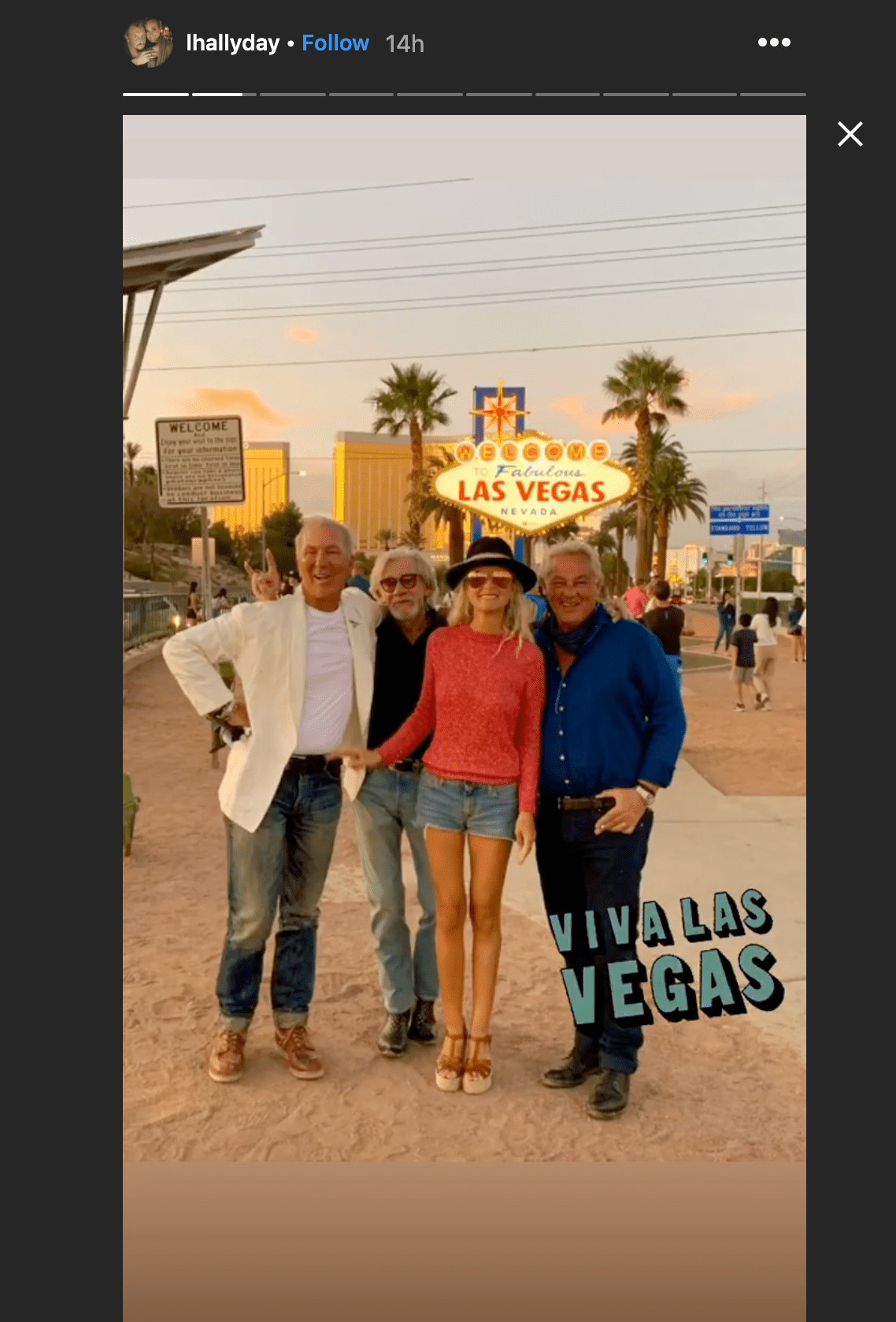 Laeticia hallyday avec les amis de johnny à Las Vegas | Photo : Instagram/lhallyday