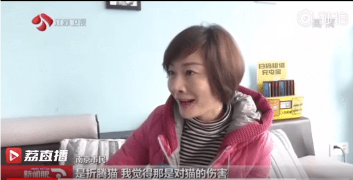 La propriétaire d'animal de compagnie chinoise qui veut que son chat se fasse opérer | Photo : Video Precede/Youtube
