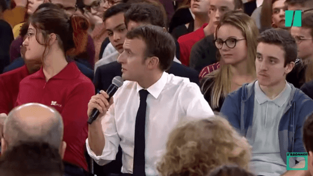 Grand débat: Macron interpellé par une victime de harcèlement scolaire / Photo : Youtube / LeHuffPost