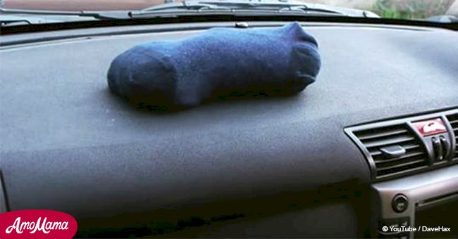 Have you ever seen a sock on top of a car dashboard during winter? Here’s what it means