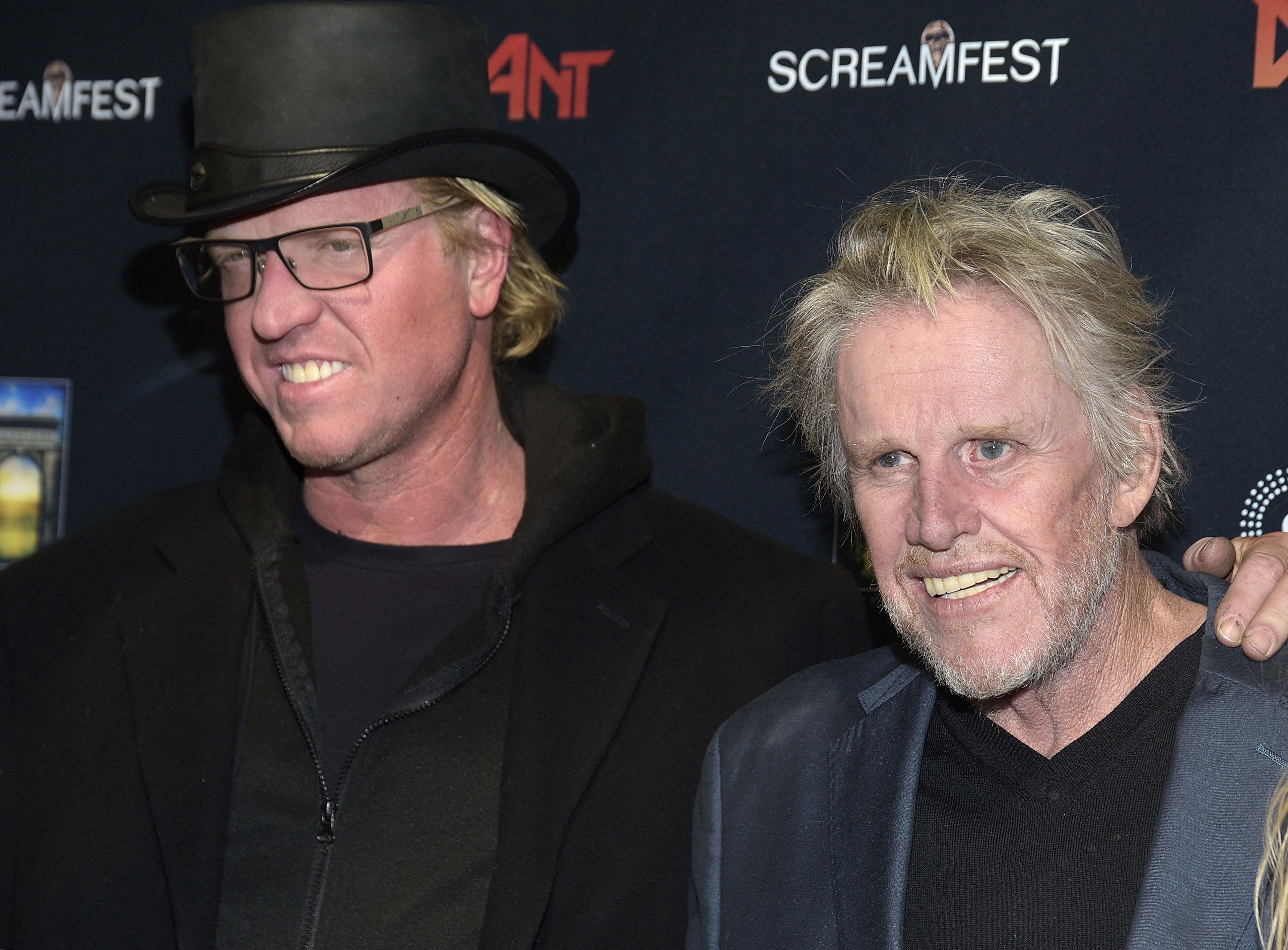 Jake Busey and Gary Busey attend the Los Angeles premiere screening of "Dead Ant" at TCL Chinese 6 Theatres on January 22, 2019, in Hollywood, California. | Source: Getty Images