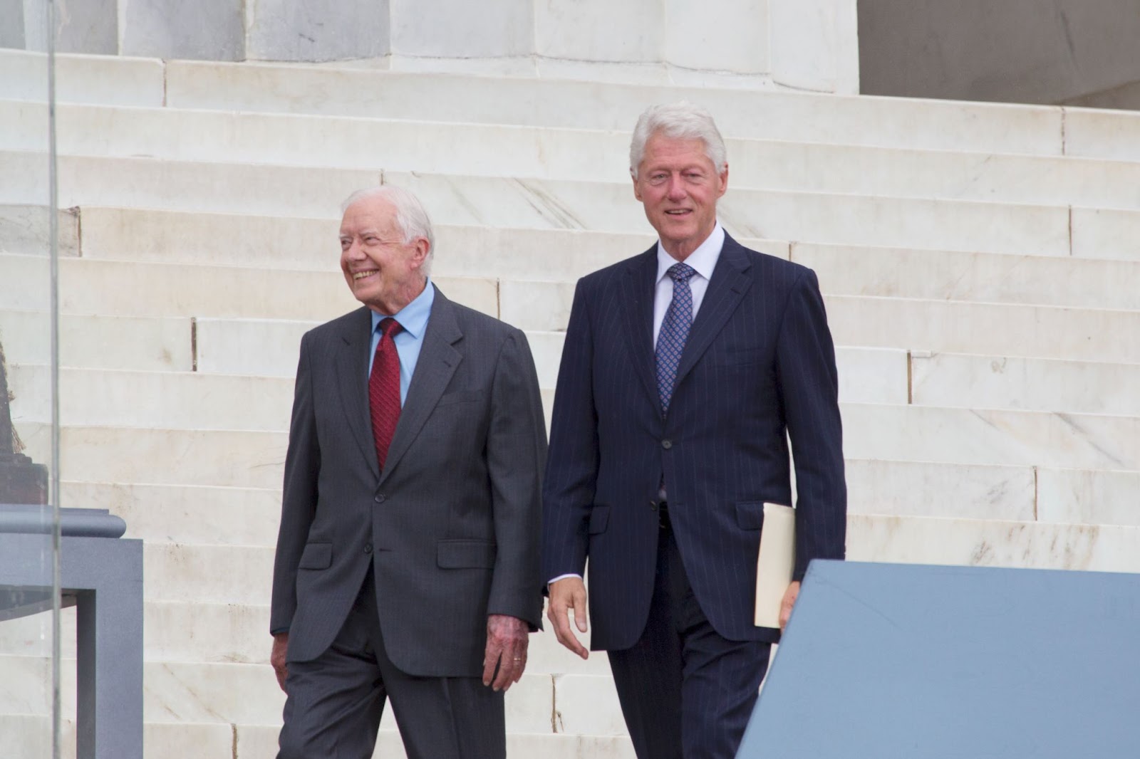 Jimmy Carter and Bill Clinton at the ceremony to commemorate the 50th anniversary of the March on Washington for Jobs and Freedom on August 28, 2013, in Washington, D.C. | Source: Getty Images