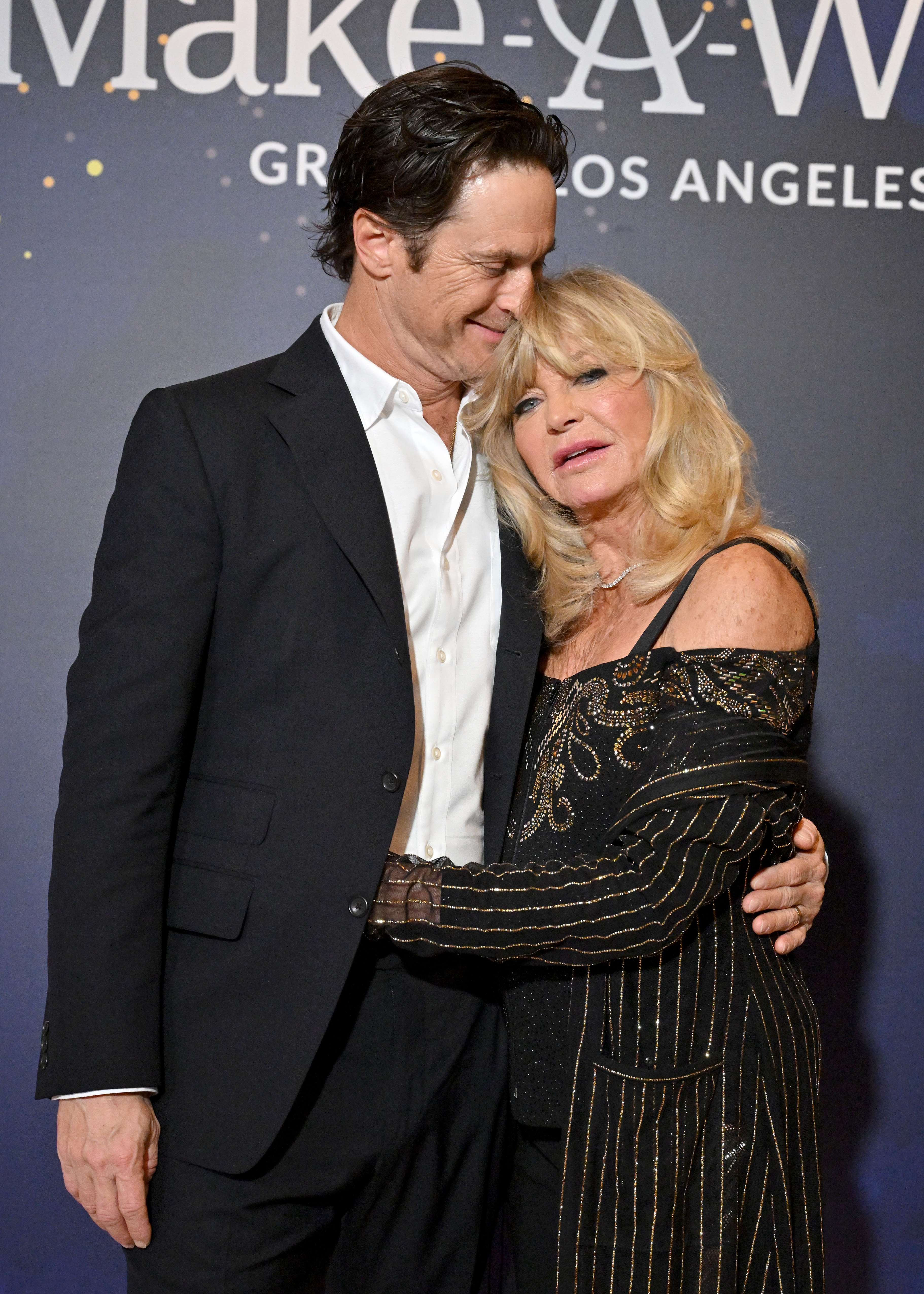 Oliver Hudson and Goldie Hawn attend Make-A-Wish Greater Los Angeles's Wish Gala at Fairmont Century Plaza on December 05, 2025