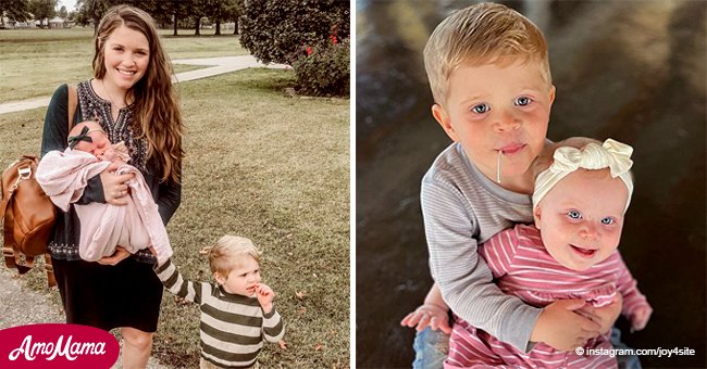 Joy-Anna Duggar's 3-Year-Old Son Gideon Cuddling His Baby Sister Evy in ...