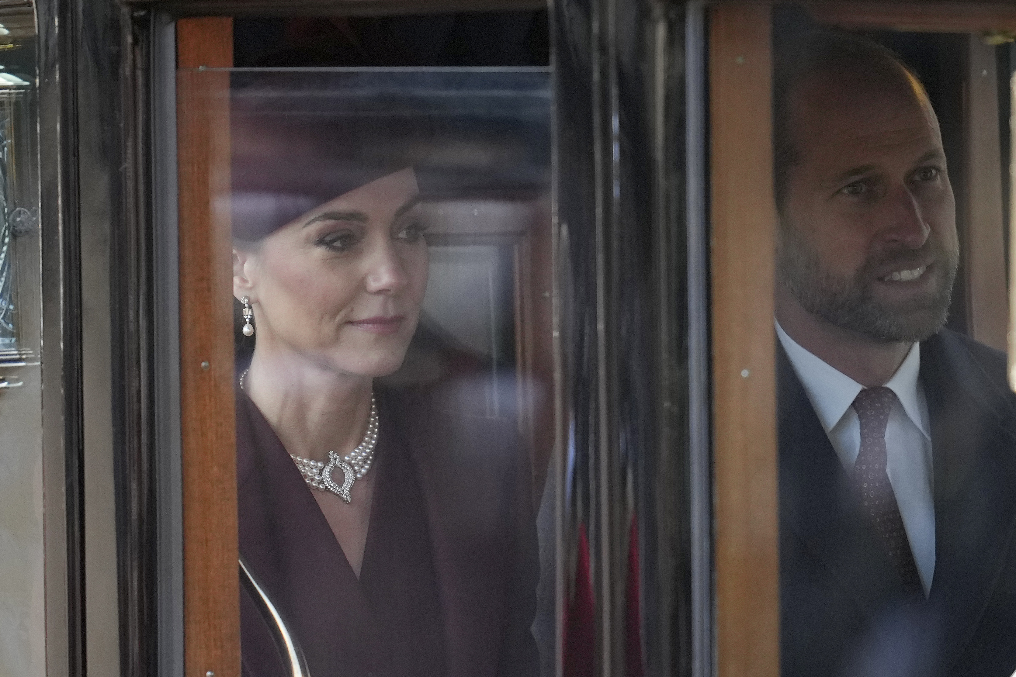 Prince William, and Princess Catherine, during day one of The Amir of the State of Qatar's visit to the United Kingdom on December 03, 2024, in London, England. | Source: Getty Images