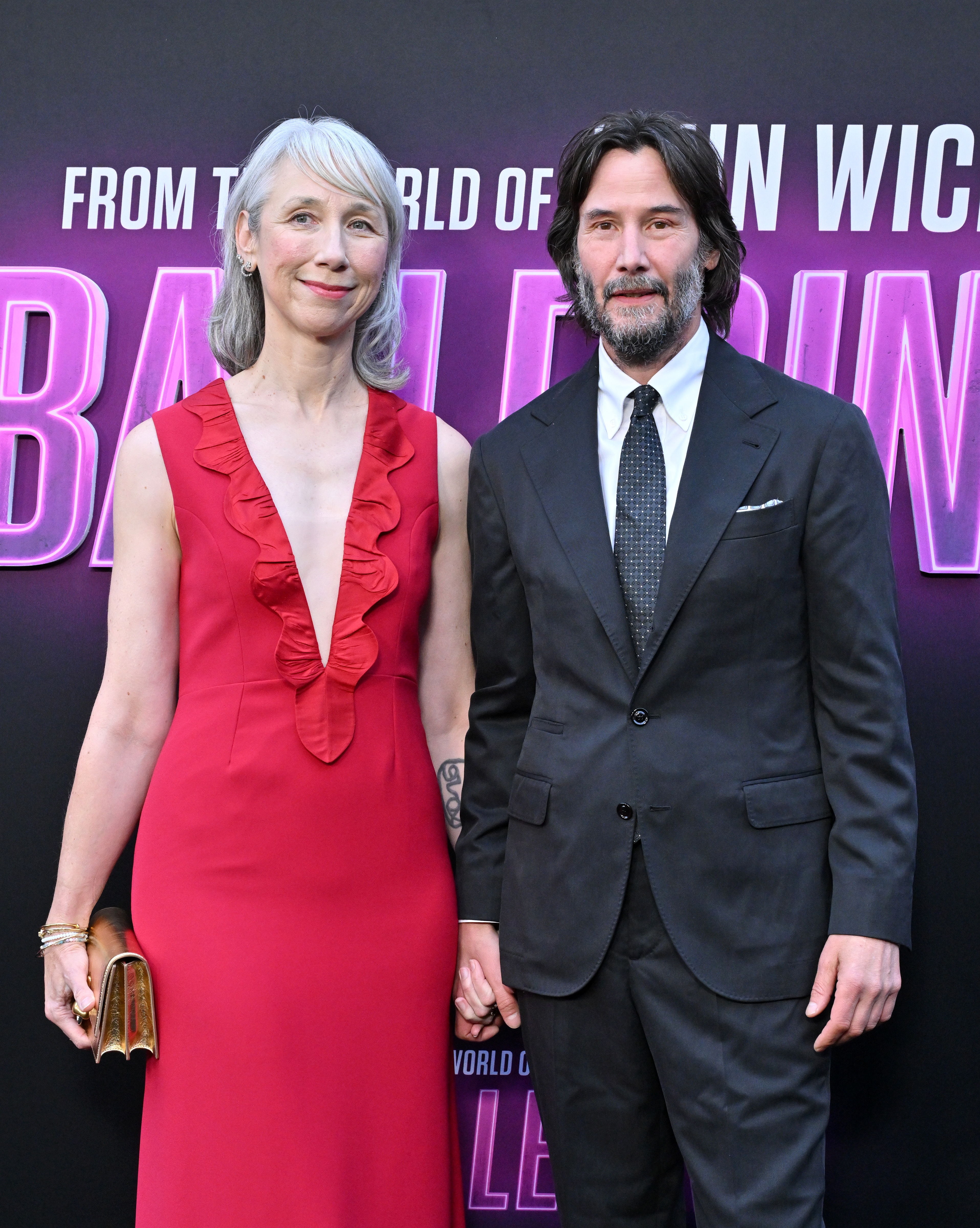 Alexandra Grant and Keanu Reeves at the world premiere of "Ballerina" in Hollywood, California on June 3, 2025. | Source: Getty Images