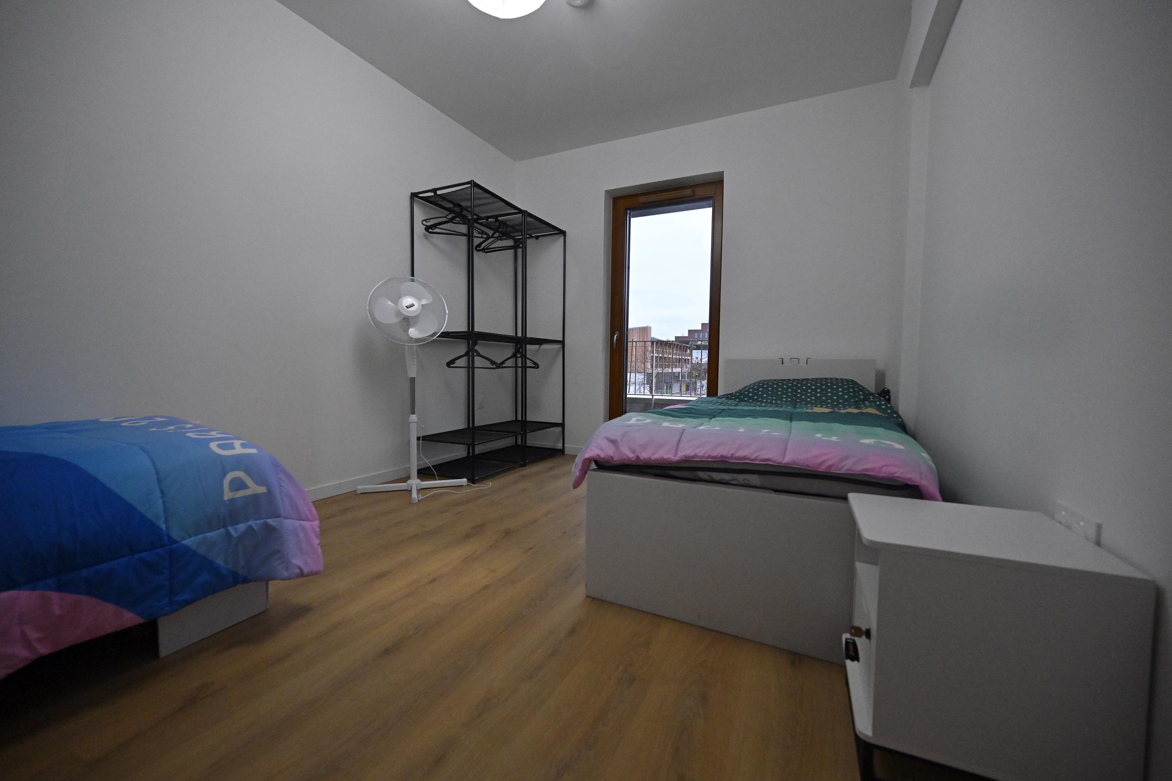 A bedroom in an athlete apartment for the Paris 2024 Olympic Games at the Olympic village. | Source: Getty Images