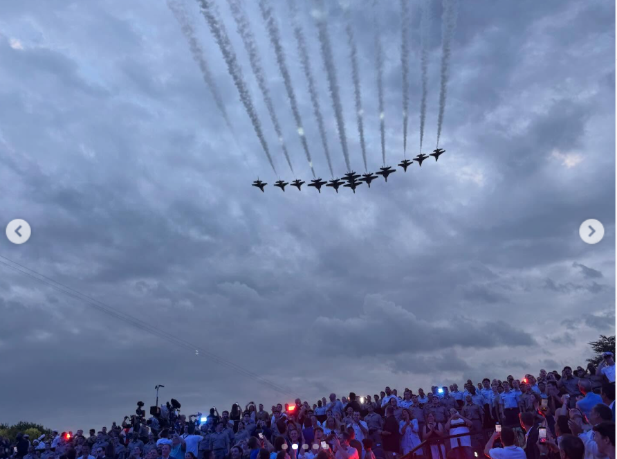 A military flyover passes above the crowd during UFC Freedom 250 at the White House, as seen in an Instagram post. | Source: Instagram/jackosbourne