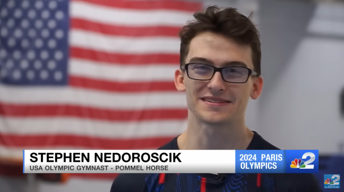 Stephen Nedoroscik's interview with NBC2 News on July 23, 2024 | Source: YouTube/NBC2swfl