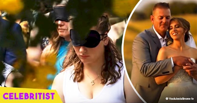 The story of how guests wore blindfolds at blind bride's wedding still touches hearts