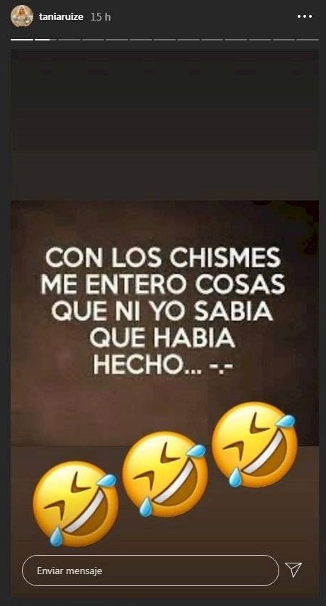 Mensaje de Tania Ruiz para desmentir los rumores de ruptura entre ella y Enrique Peña Nieto. | Foto: Historias de Instagram/taniaruize Mensaje de Tania Ruiz para desmentir los rumores de ruptura entre ella y Enrique Peña Nieto. | Foto: Historias de Instagram/taniaruize