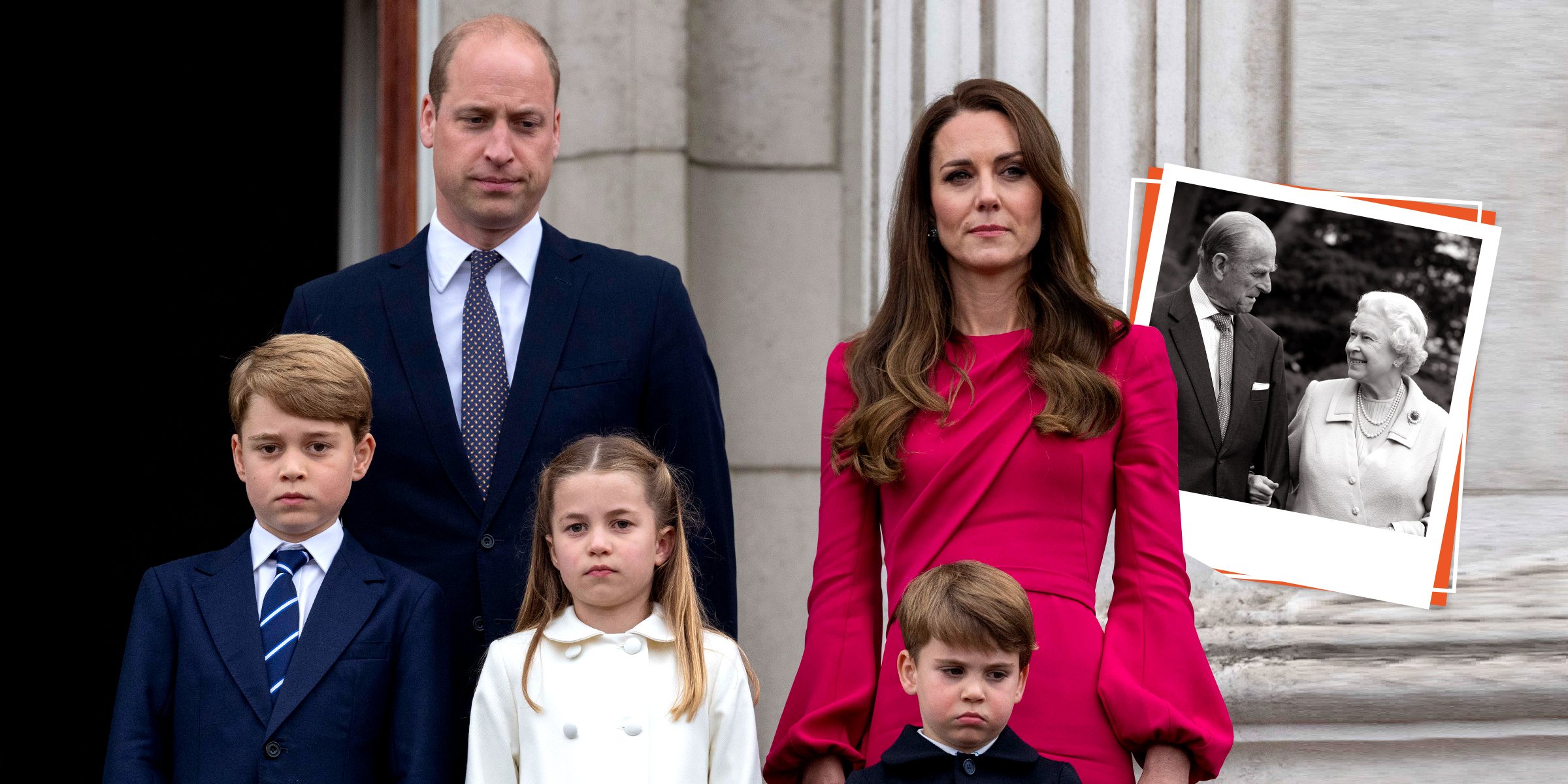 Prince William, Kate Middleton, Prince George, Princess Charlotte and Prince Louis | Prince Philip and Queen Elizabeth II | Source: Getty Images