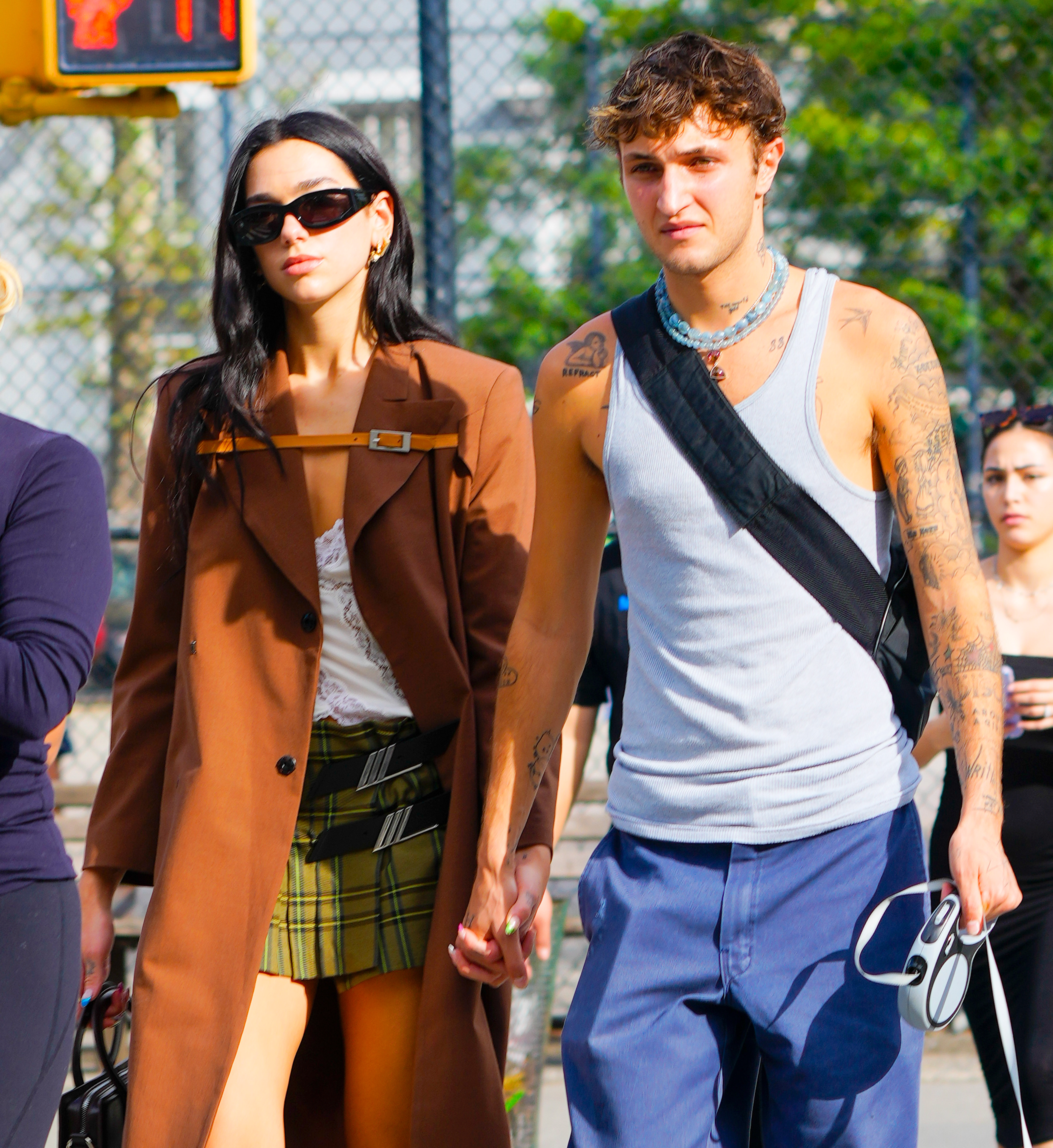 Dua Lipa and Anwar Hadid are seen in New York City on September 21, 2021 | Source: Getty Images