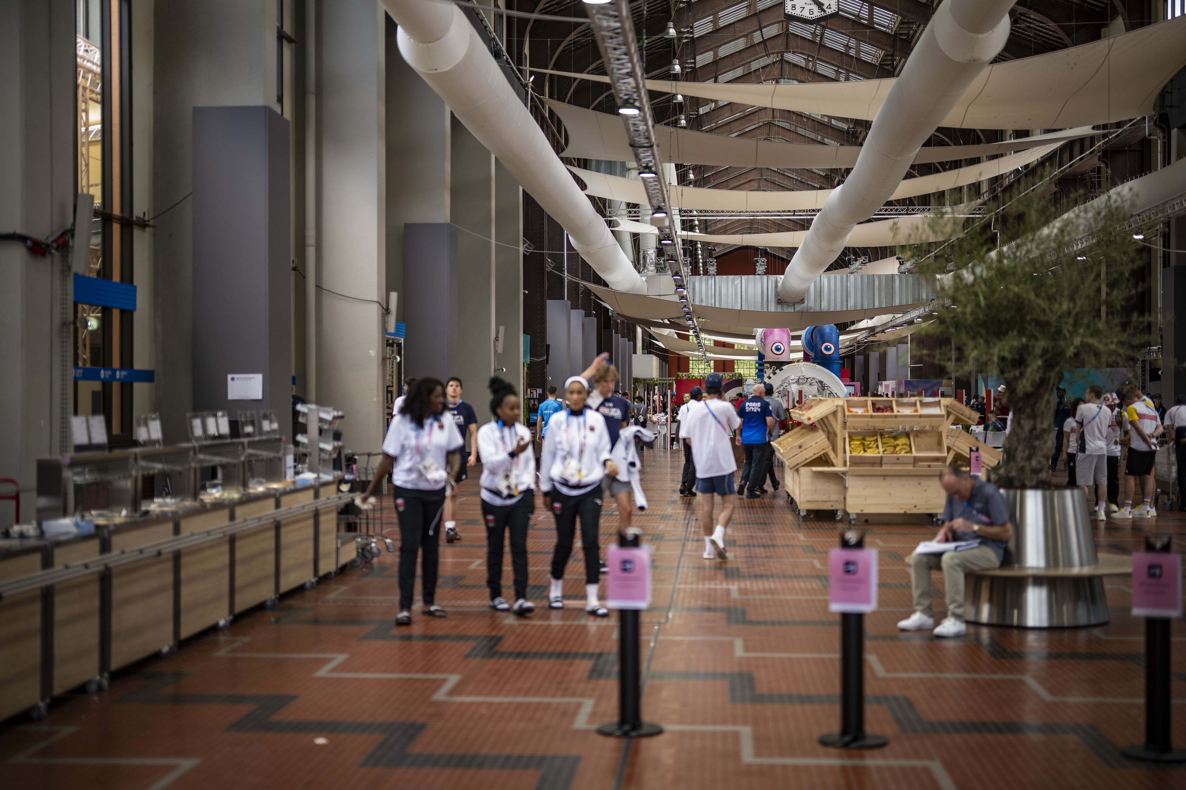 A general view inside the Olympic village dining area ahead of the Paris 2024 Olympic Games on July 23, 2024 in Paris, France | Source: Getty Images