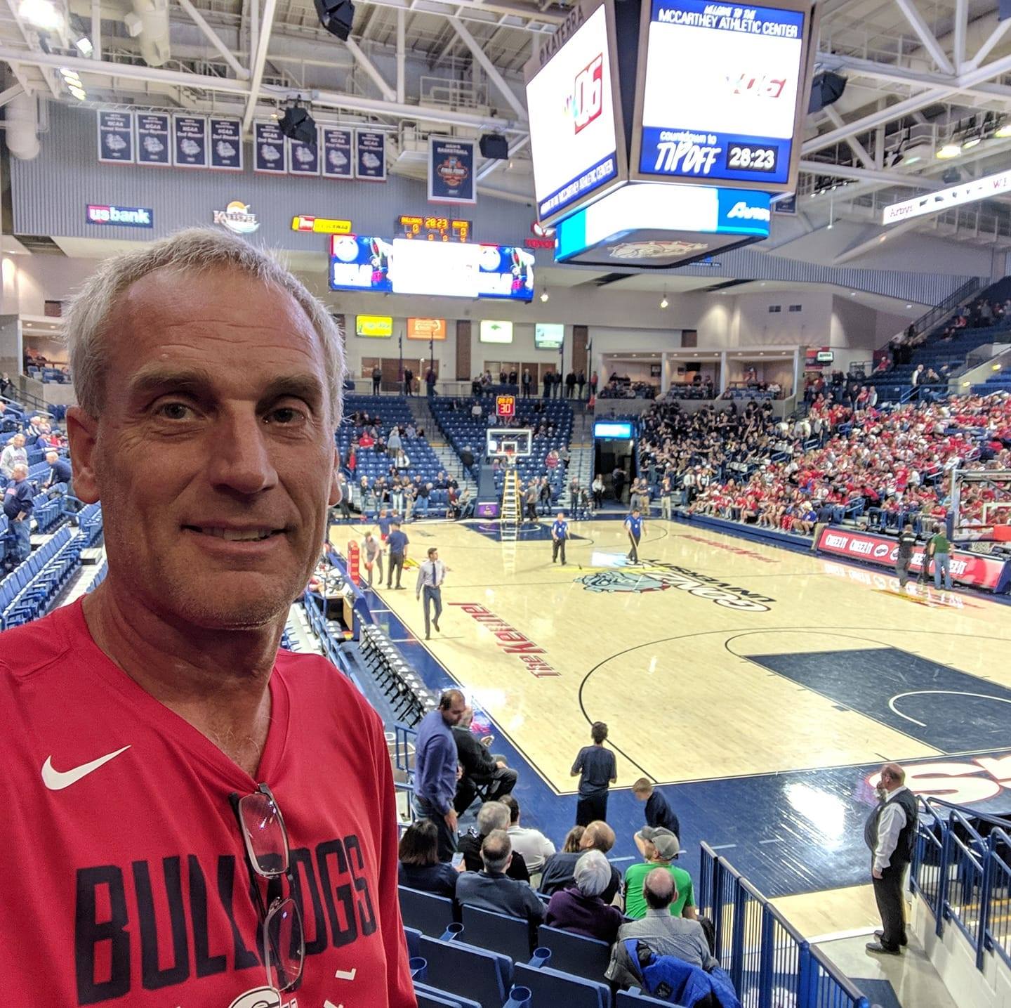 Brandon Clarke's stepdad, Bryan Triplett, at a basketball game, posted on November 16, 2018. | Source: Facebook/Bryan Triplett