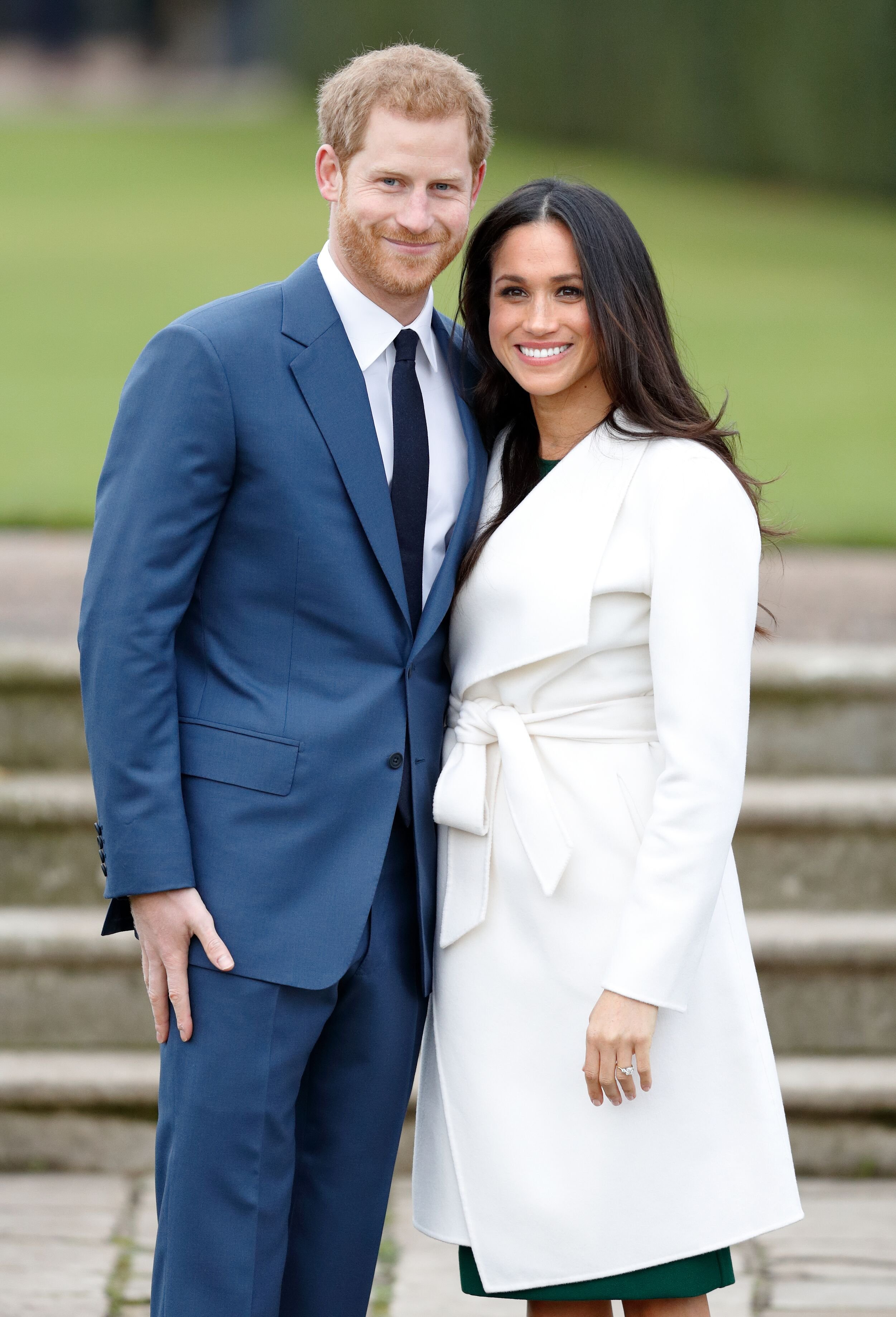 Prince Harry and Meghan Markle attend an official photocall to announce their engagement at The Sunken Gardens, Kensington Palace on November 27, 2017 in London, England | Photo: Getty Images