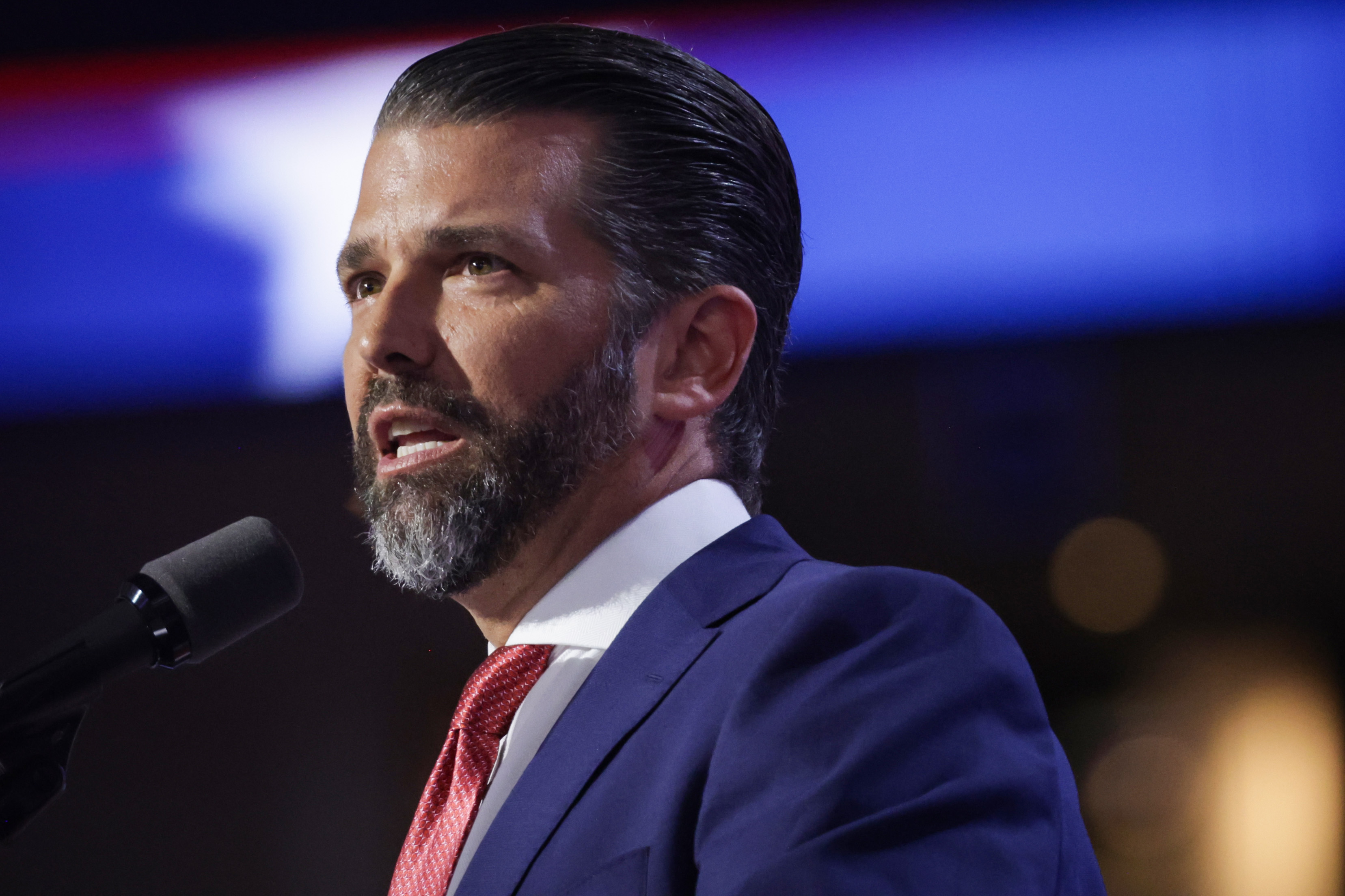 Donald Trump Jr. speaking at the Republican National Convention in Milwaukee, Wisconsin on July 17, 2024. | Source: Getty Images
