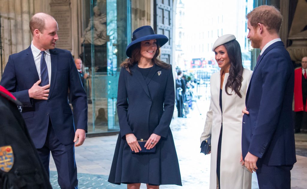Prince William, Catherine, Meghan Markle and Prince Harry attend a Commonwealth Day Service at Westminster Abbey in central London, on March 12, 2018. | Photo: Getty Images