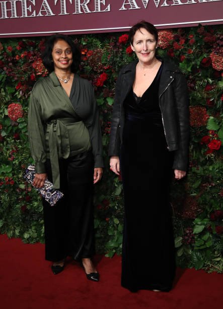 Sonali Deraniyagala and Fiona Shaw attends the 65th Evening Standard Theatre Awards at the London Coliseum on November 24, 2019 in London, England | Source: Getty Images