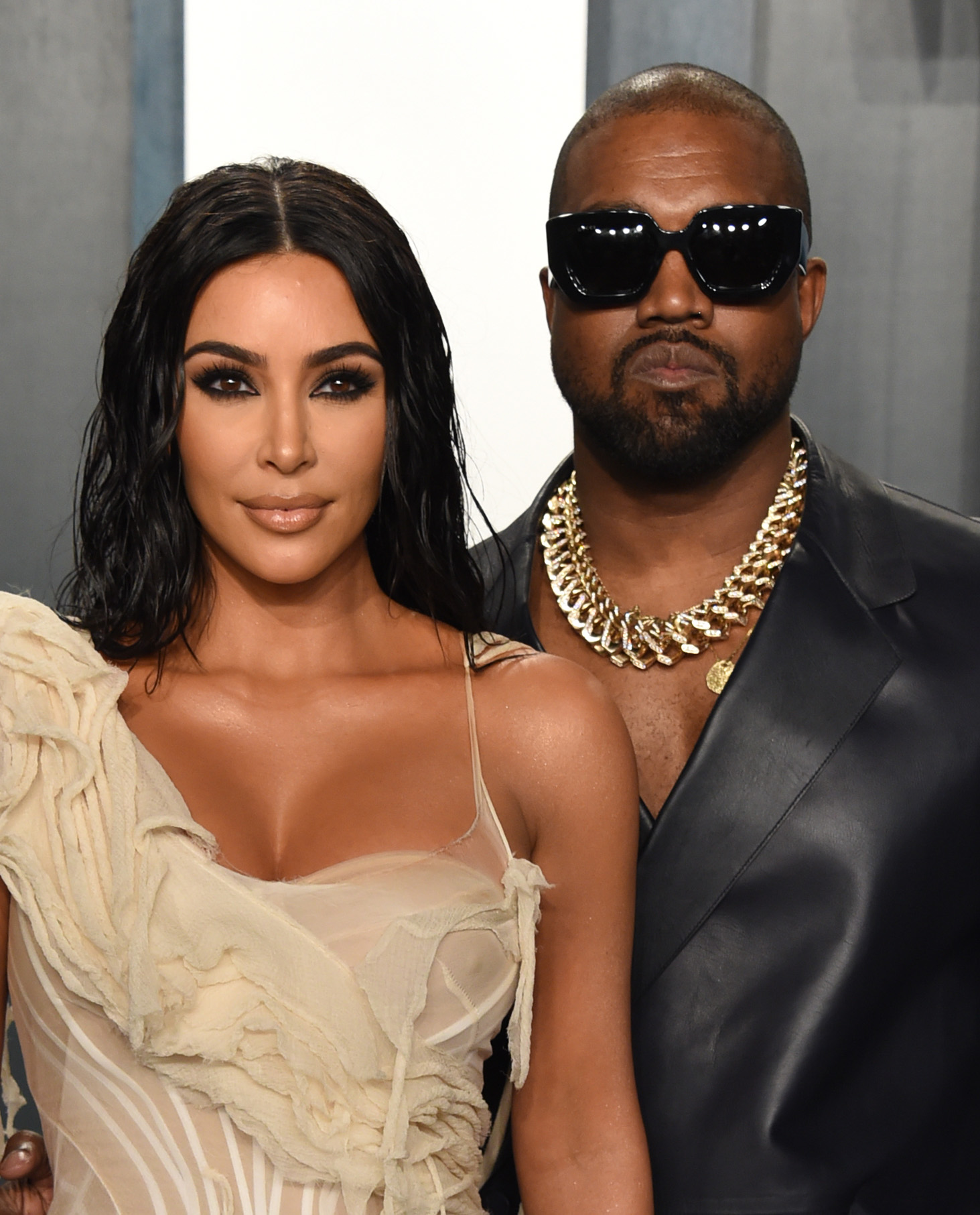 Kim Kardashian and Kanye West at the 2020 Vanity Fair Oscar Party in Beverly Hills | Source: Getty Images