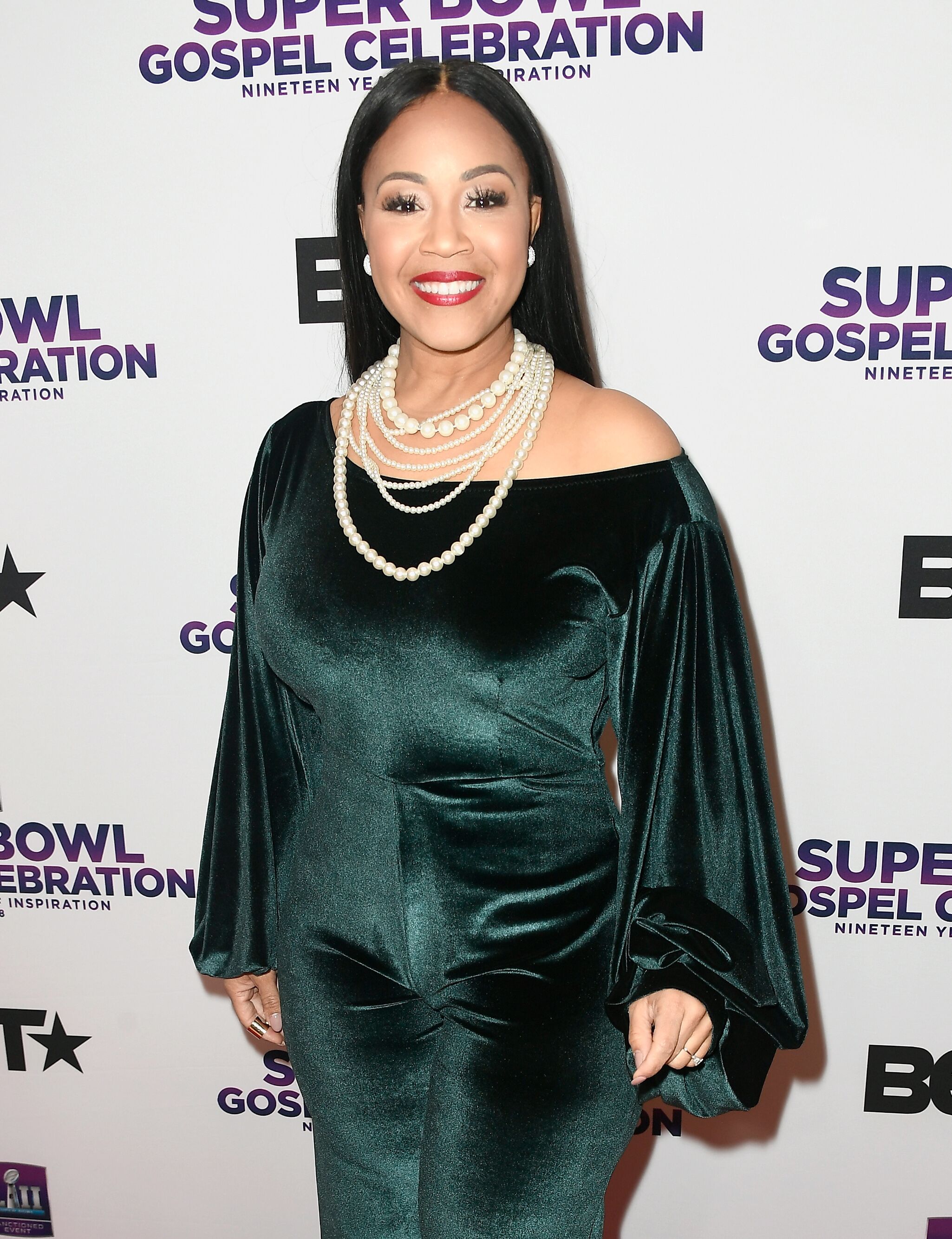 Erica Campbell at BET Presents 19th Annual Super Bowl Gospel Celebration at Bethel University on February 1, 2018 | Photo: Getty Images