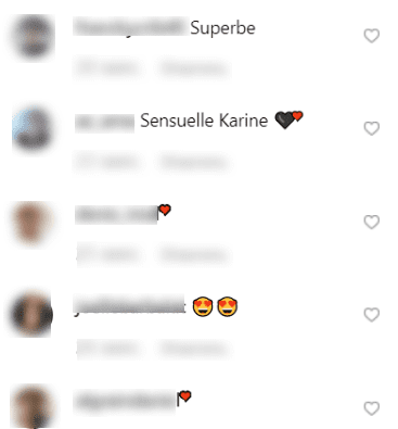 Commentaire des fans sur la photo de Karine Ferri | Photo : Instagram Commentaire des fans sur la photo de Karine Ferri | Photo : Instagram