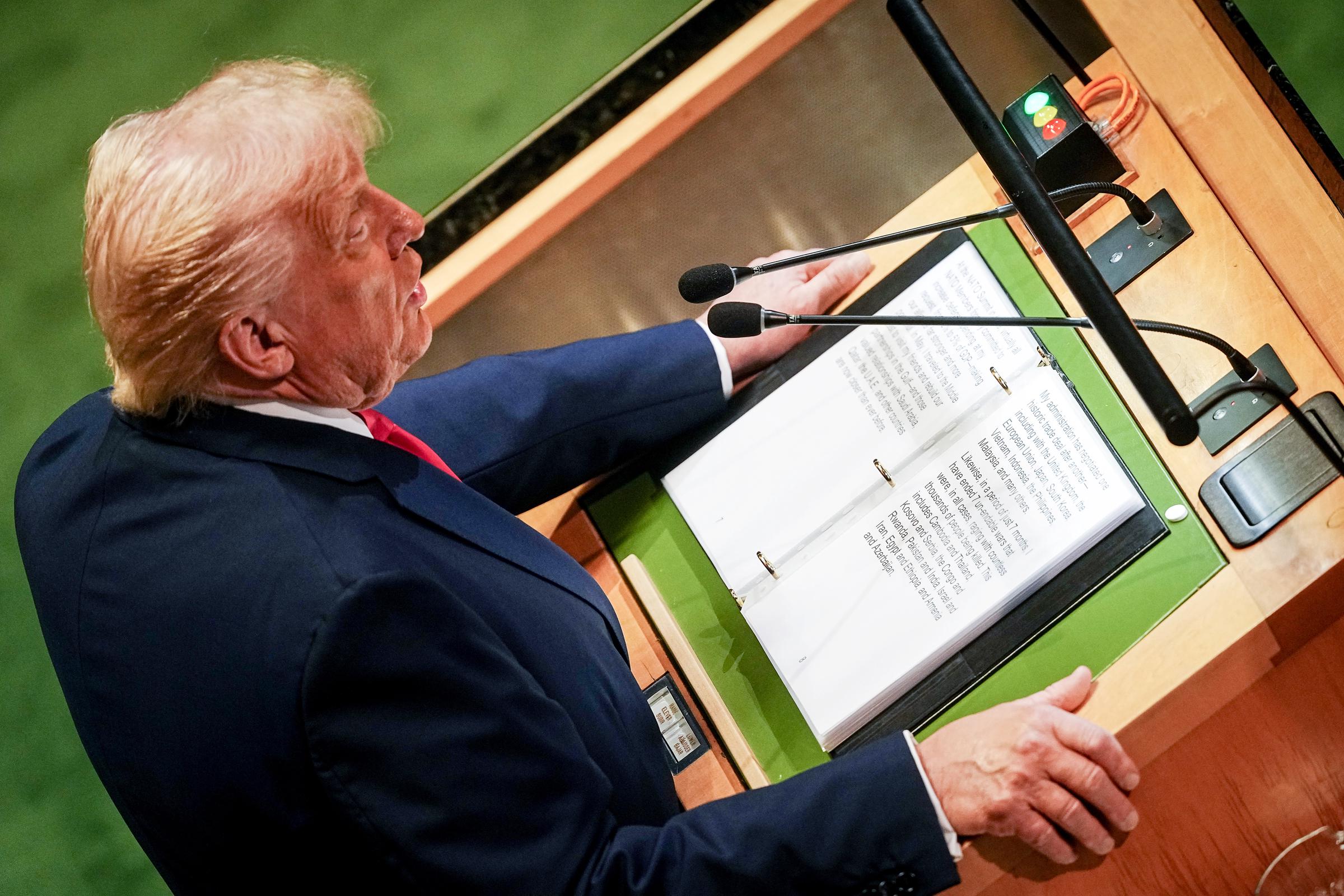 Donald Trump on September 23, 2025 in New York City | Source: Getty Images