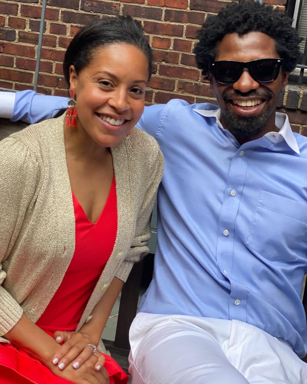 Sheinelle Jones and her husband, Uche Ojeh take photo together, from a post dated May 25, 2021. | Source: Instagram/sheinelle_o