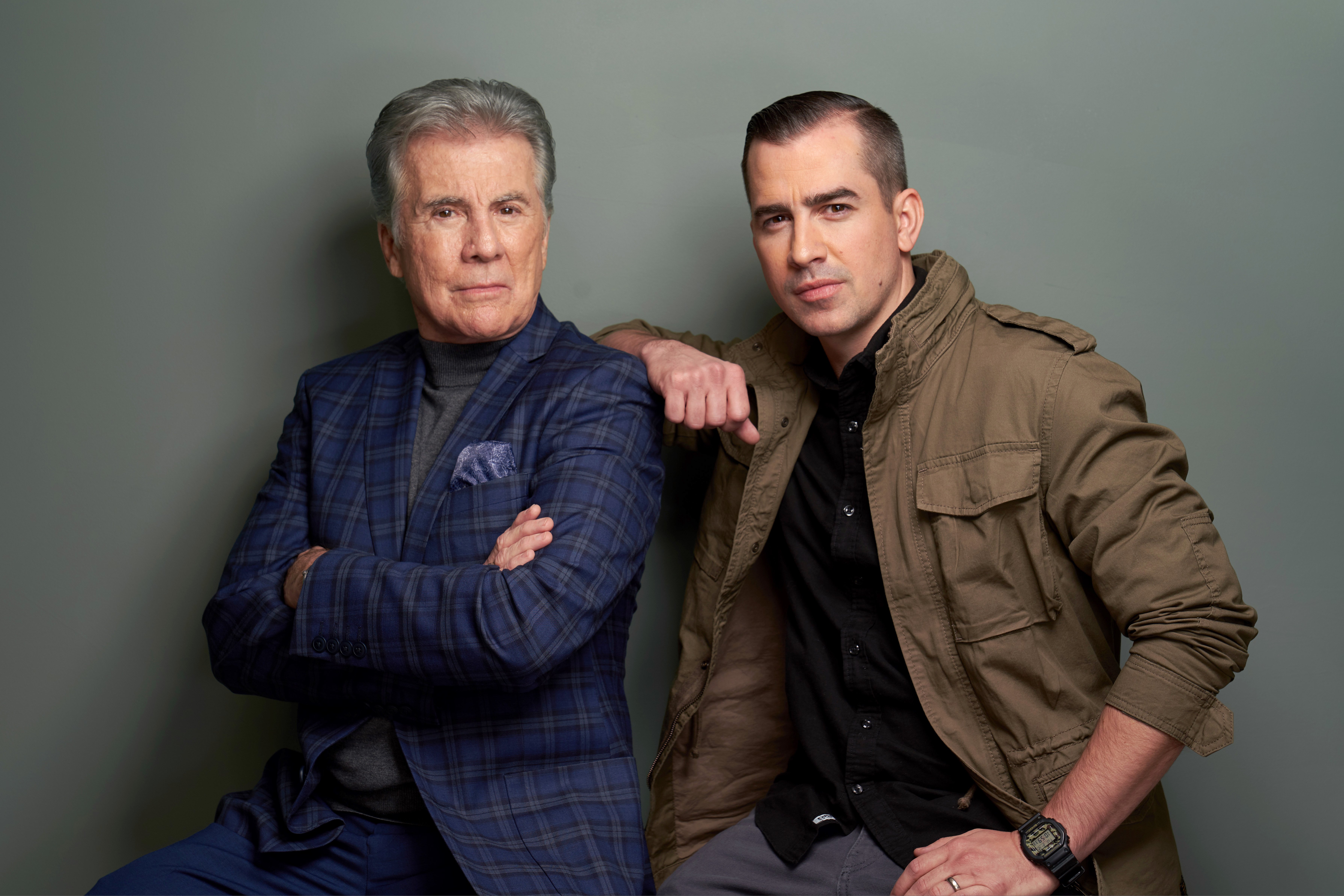 John Walsh (L) and Callahan Walsh of Investigation Discovery's 'In Pursuit With John Walsh' pose for a portrait during the 2019 Winter TCA at The Langham Huntington, Pasadena, on February 12, 2019, in Pasadena, California. | Source: Getty Images
