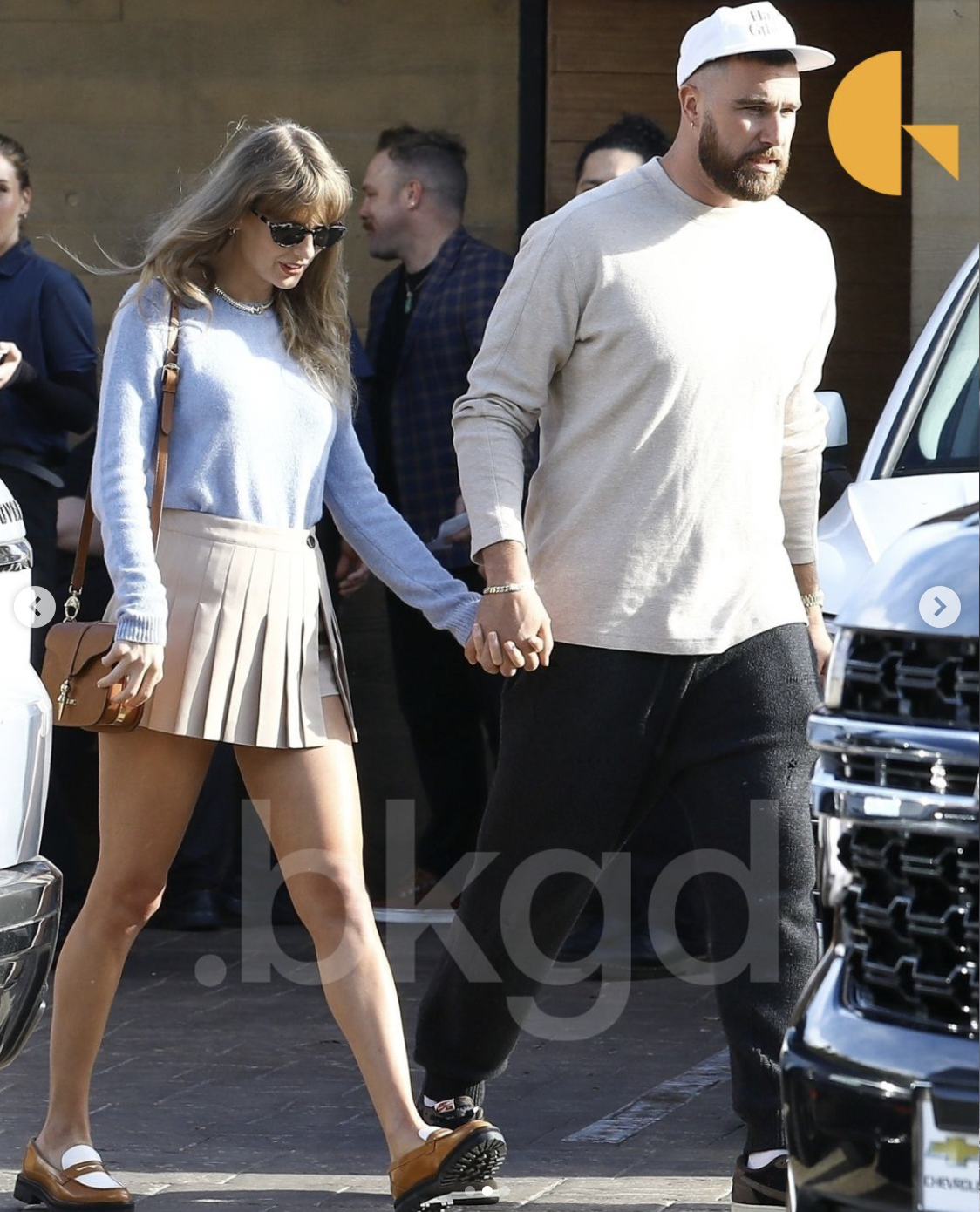 Travis Kelce and Taylor Swift pictured during a Sunday lunch date in Malibu after returning from their romantic getaway in the Bahamas | Source: Instagram/backgrid_usa