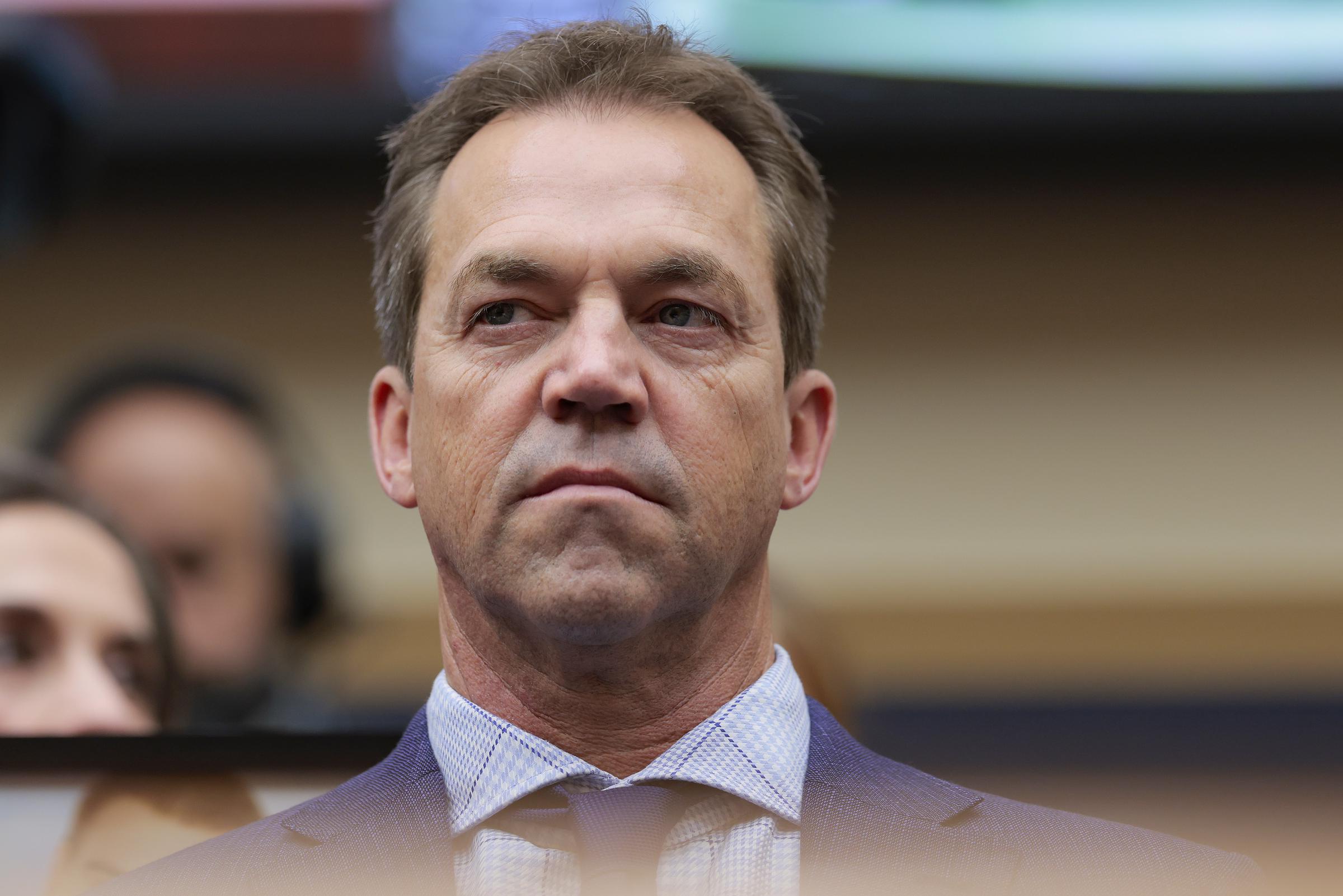 Bryon Noem looks on as Kristi Noem testifies during a House Judiciary Committee hearing in the Rayburn House Office Building on March 4, 2026 in Washington, DC | Source: Getty Images