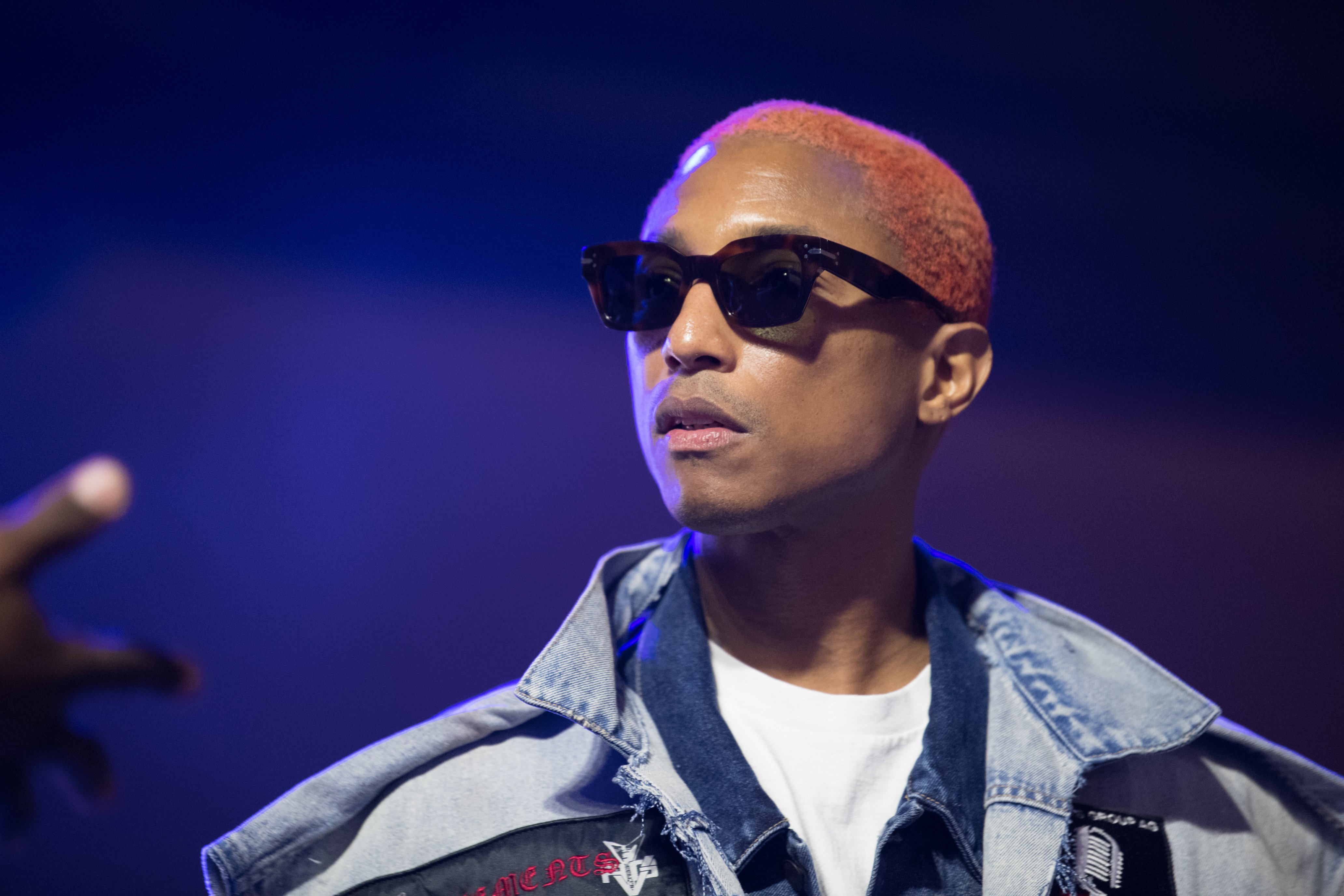 Pharrell Williams at the ComplexCon 2017 on November 5, 2017 in Long Beach, California. | Source: Getty Images