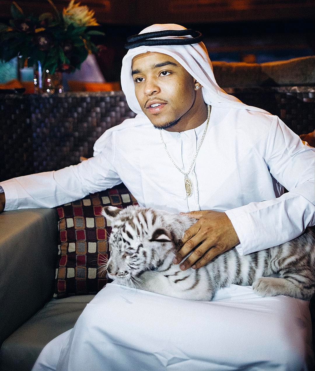Justin Combs pictured with a wild animal, dated May 2017 | Source: Instagram/princejdc